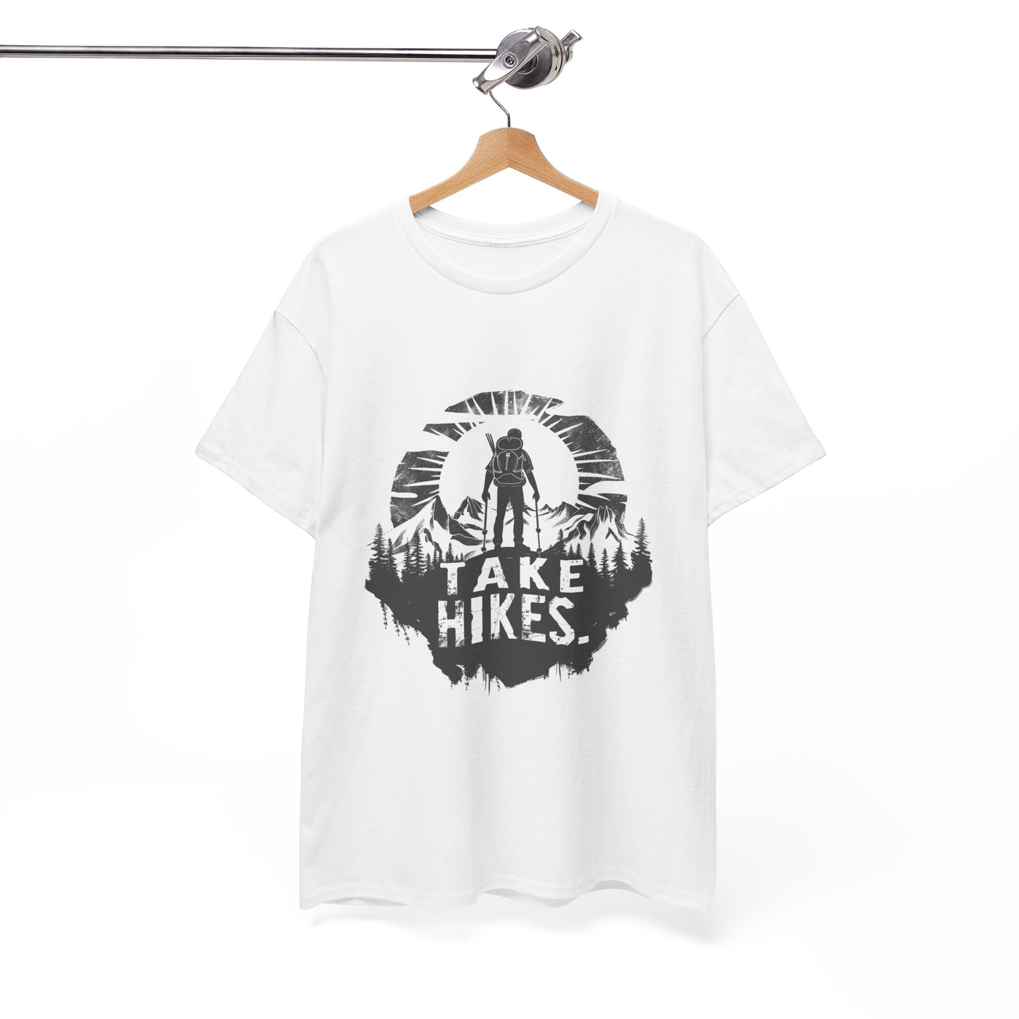 Take Hikes Unisex Hiking Tee – Nature Trail Graphic T-Shirt for Outdoorsy Souls