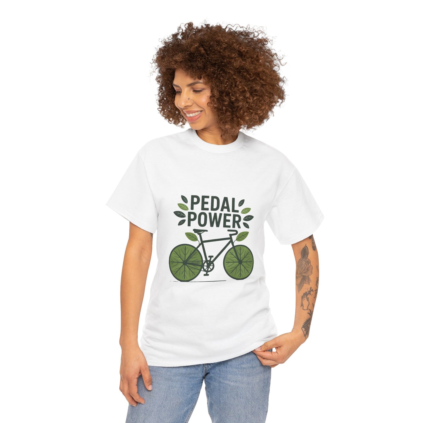 Pedal Power Sustainability T-Shirt – Unisex Eco-Friendly Cycling Tee