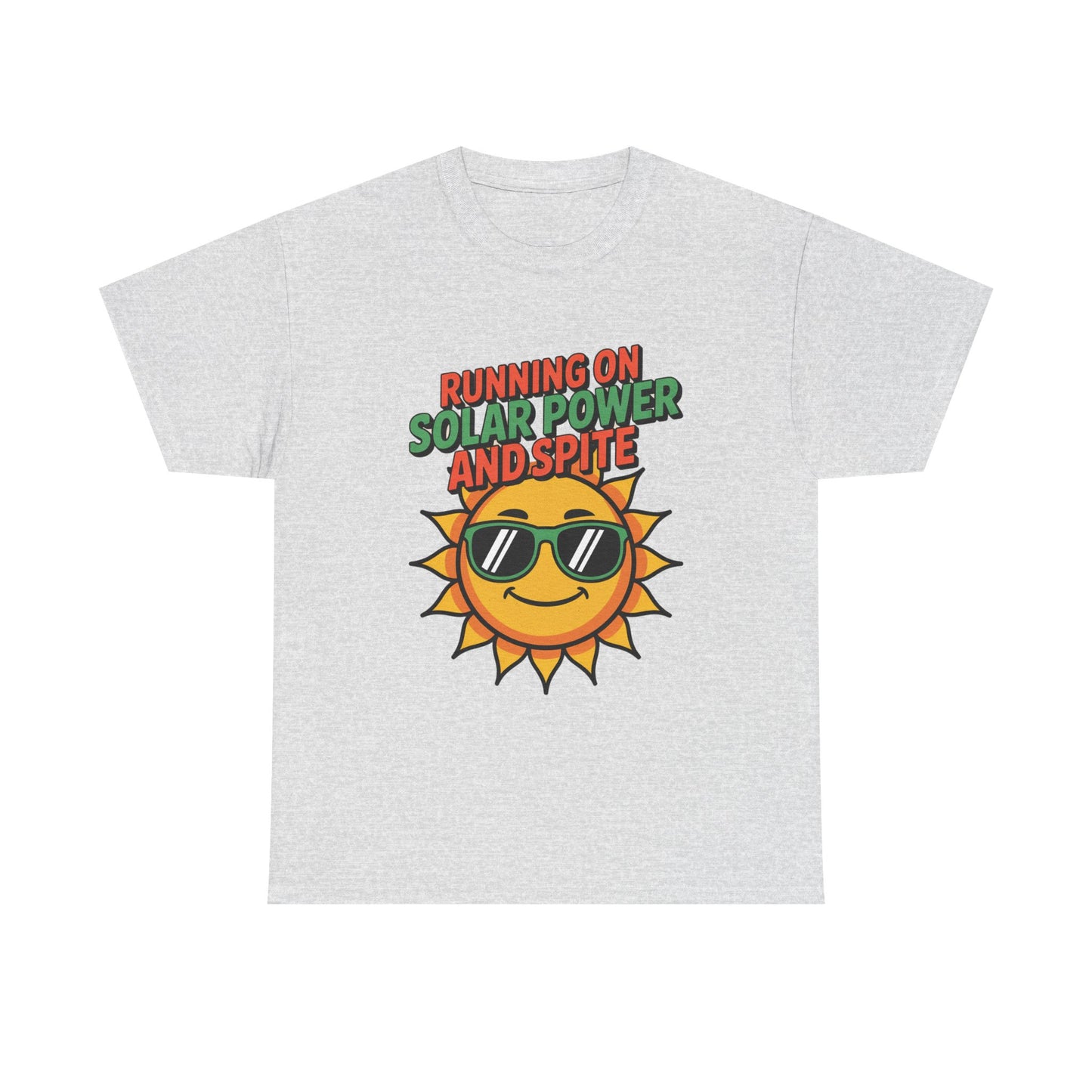 Running on Solar Power and Spite Eco Activist T-Shirt – Unisex Climate Change Tee
