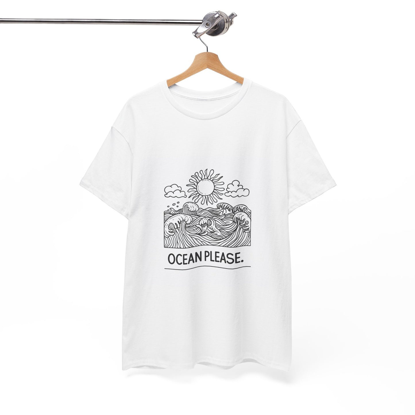 Ocean Please Nature-Inspired Tee – Unisex Beach Camping & Adventure Shirt