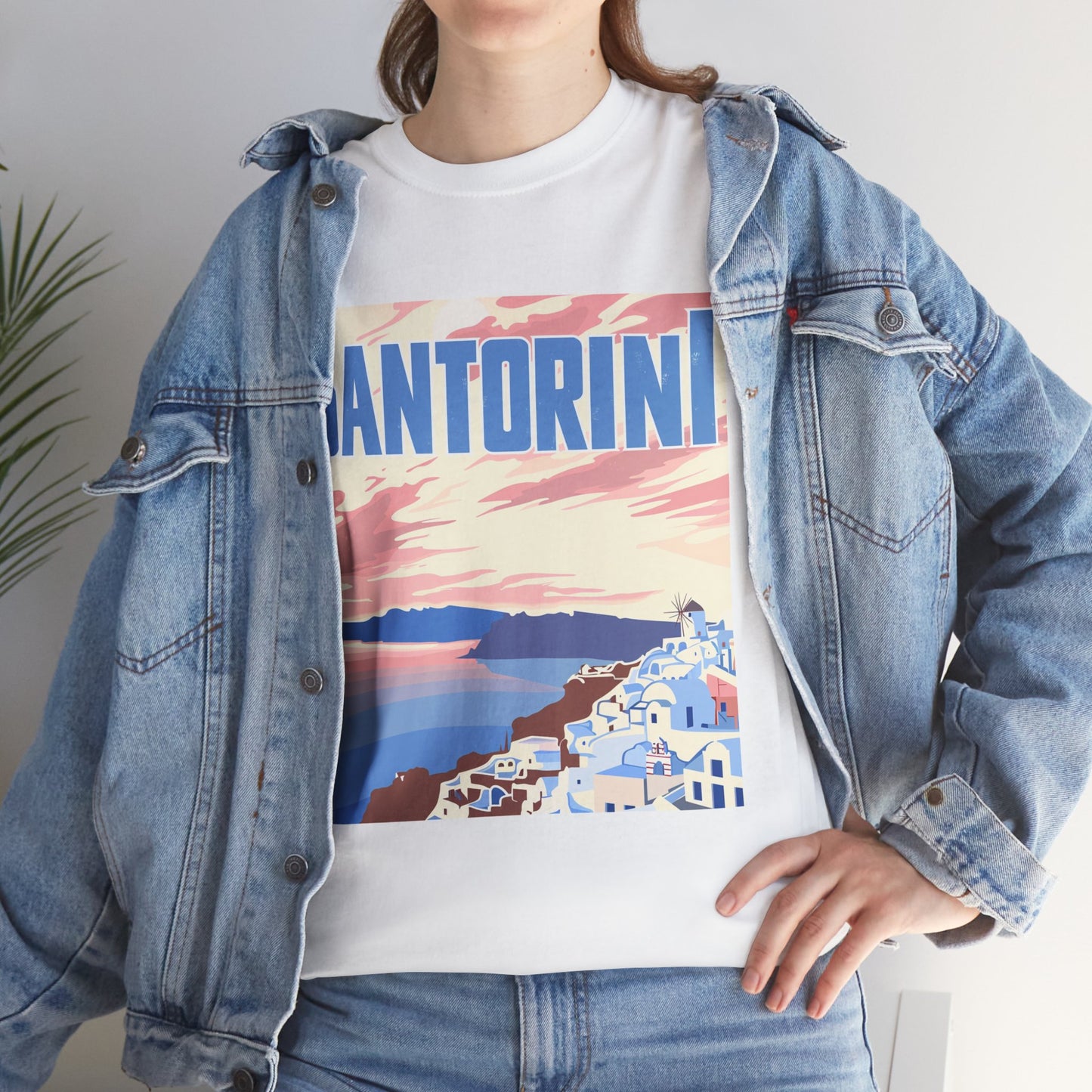 Sunset in Santorini Unisex Greece Travel T-Shirt – Urban Adventure Graphic Tee
