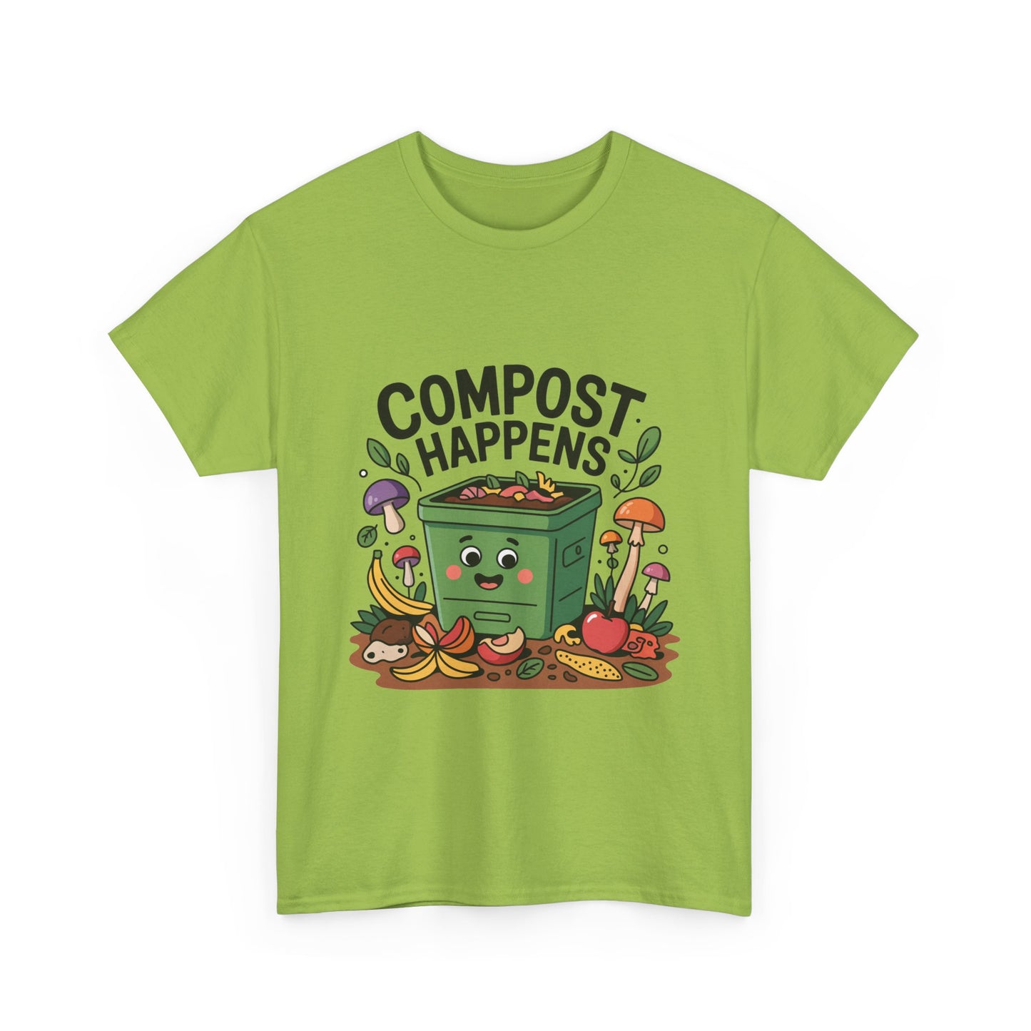 Compost Happens Funny Environmental T-Shirt – Unisex Eco-Friendly Lifestyle Tee