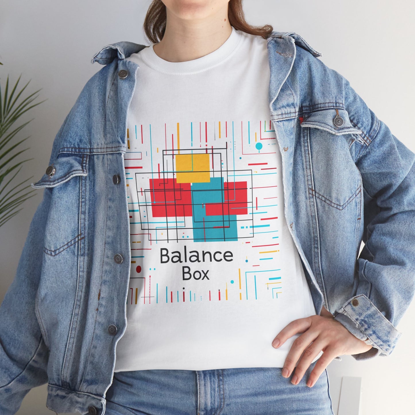 Balance Box Unisex Art-Inspired T-Shirt – Modernist Mondrian Graphic Tee