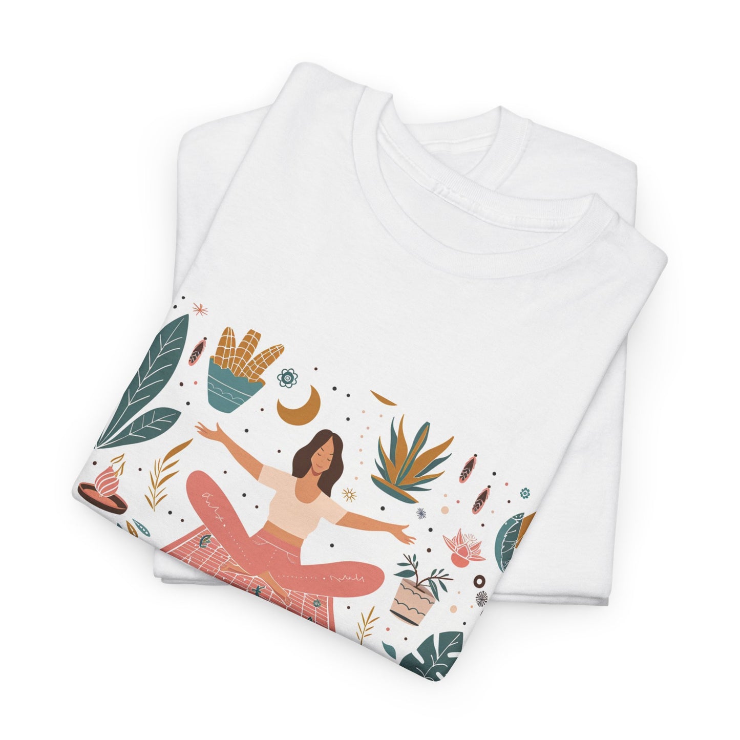 Mat Magic Yoga & Mindfulness Graphic T-Shirt – Women's Holistic Wellness Tee