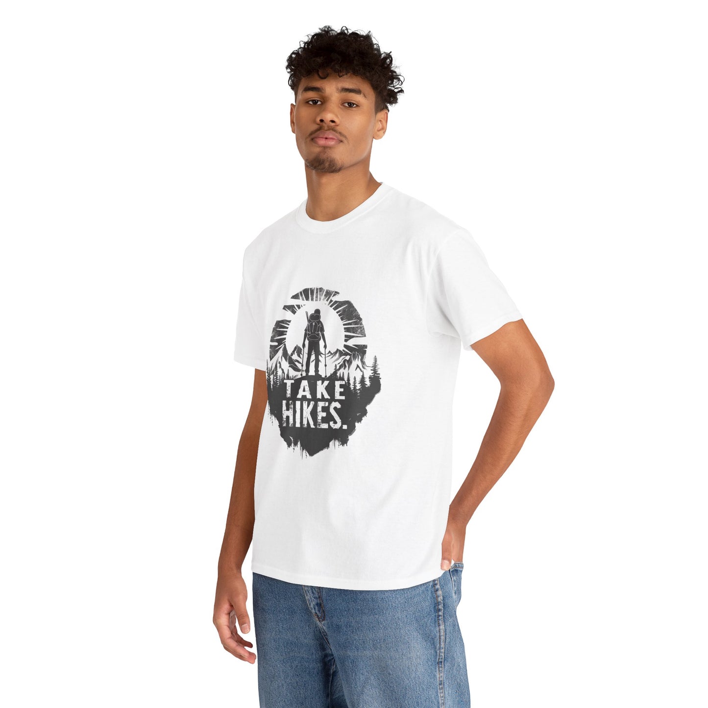 Take Hikes Unisex Hiking Tee – Nature Trail Graphic T-Shirt for Outdoorsy Souls