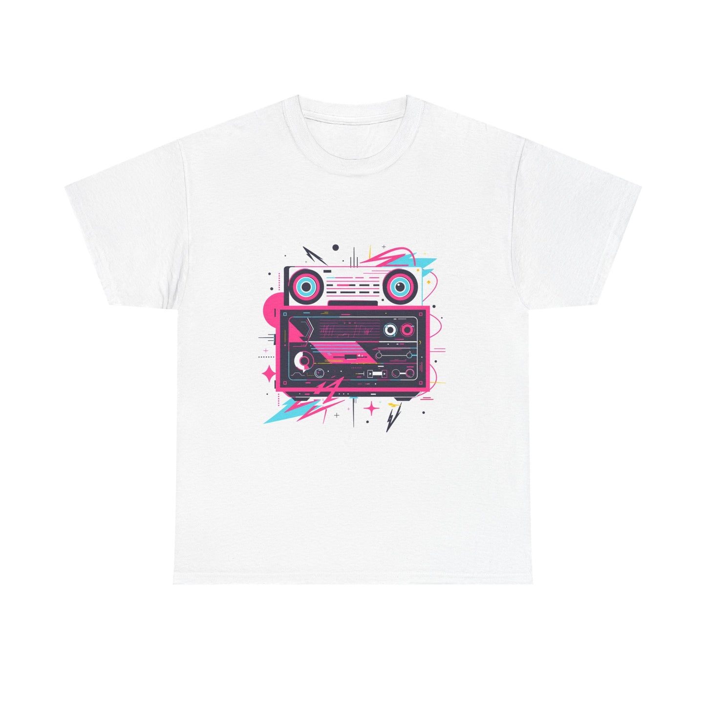 Boom Box 80s Music Lover Tee – Unisex Retro Cassette Player T-Shirt