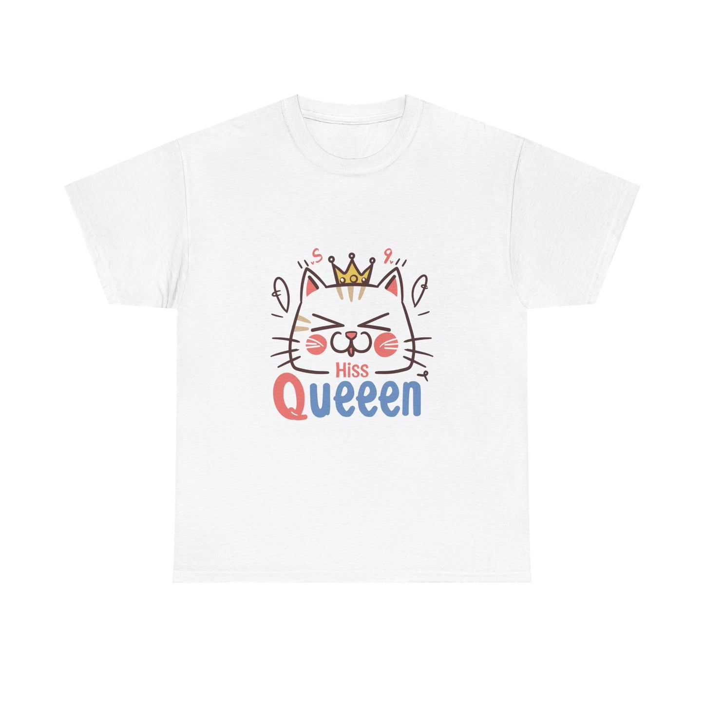 Hiss Queen Funny Cat T-Shirt – Unisex Pun Tee for Cat Lovers