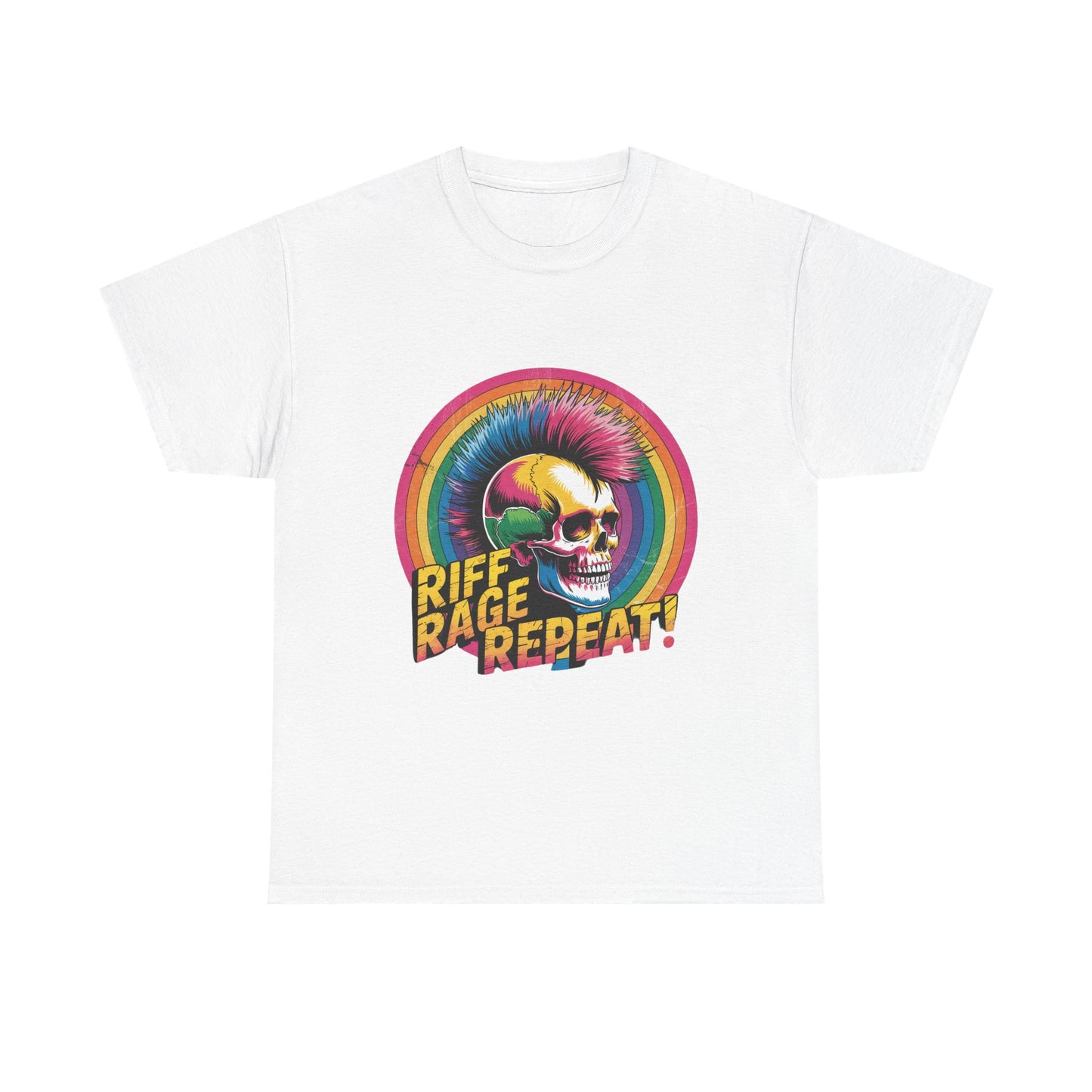 Riff, Rage, Repeat Unisex Guitar T-Shirt – Rock Musician Graphic Tee