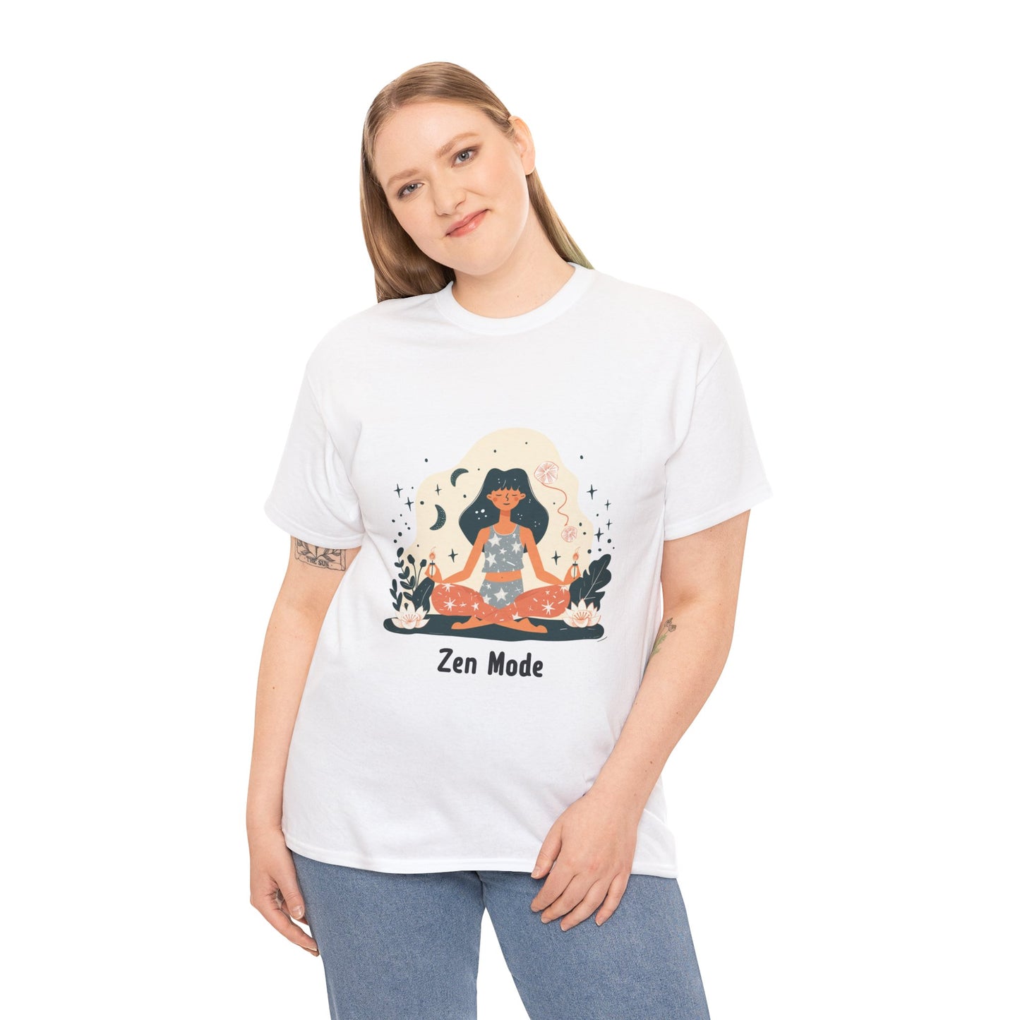 Zen Mode Yoga & Mindfulness Graphic Tee – Women's Peace of Mind T-Shirt