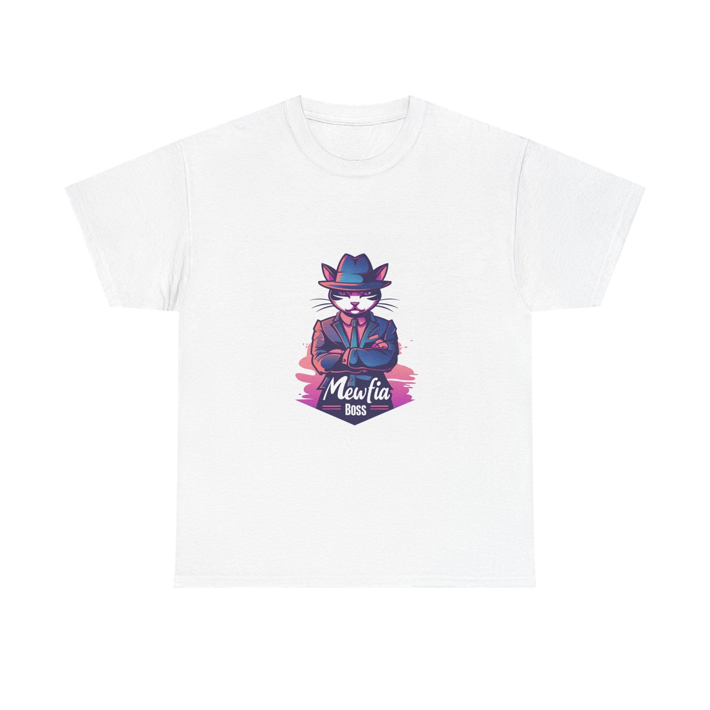 Meowfia Boss Funny Cat T-Shirt – Unisex Mafia Cat Pun Graphic Tee