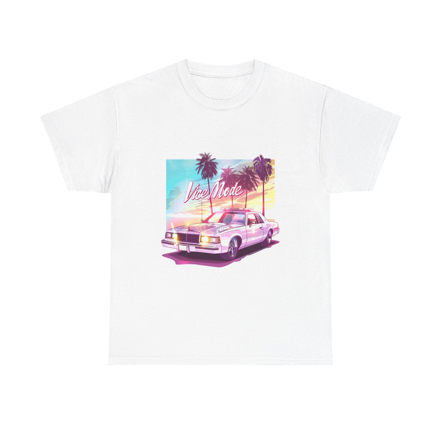 Vice Mode Unisex 80s Retro Tee – Neon Miami Aesthetic T-Shirt