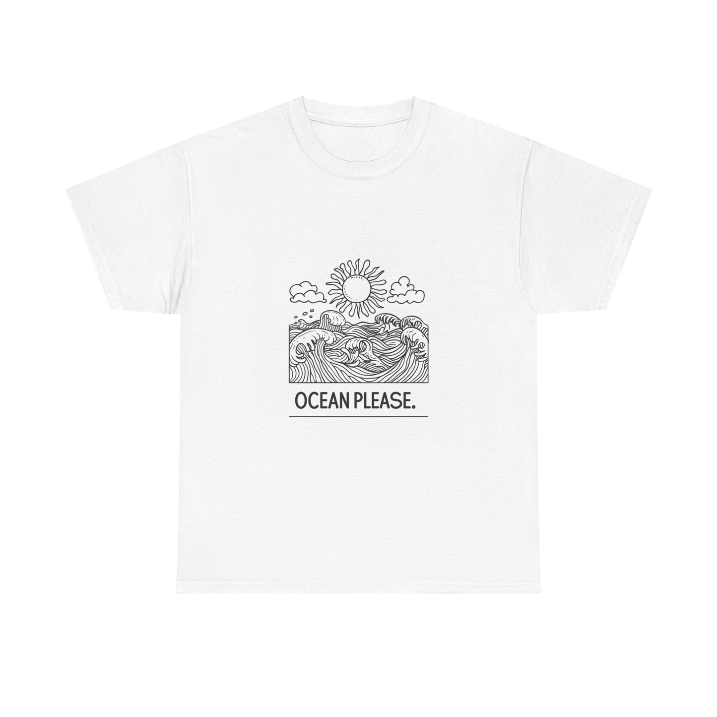 Ocean Please Nature-Inspired Tee – Unisex Beach Camping & Adventure Shirt