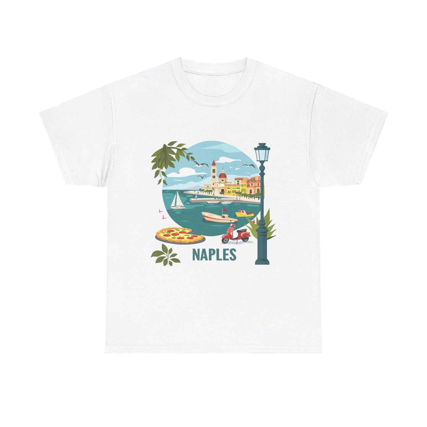 Naples Slice Unisex Pizza & Travel Tee – Italy City Vacation Shirt