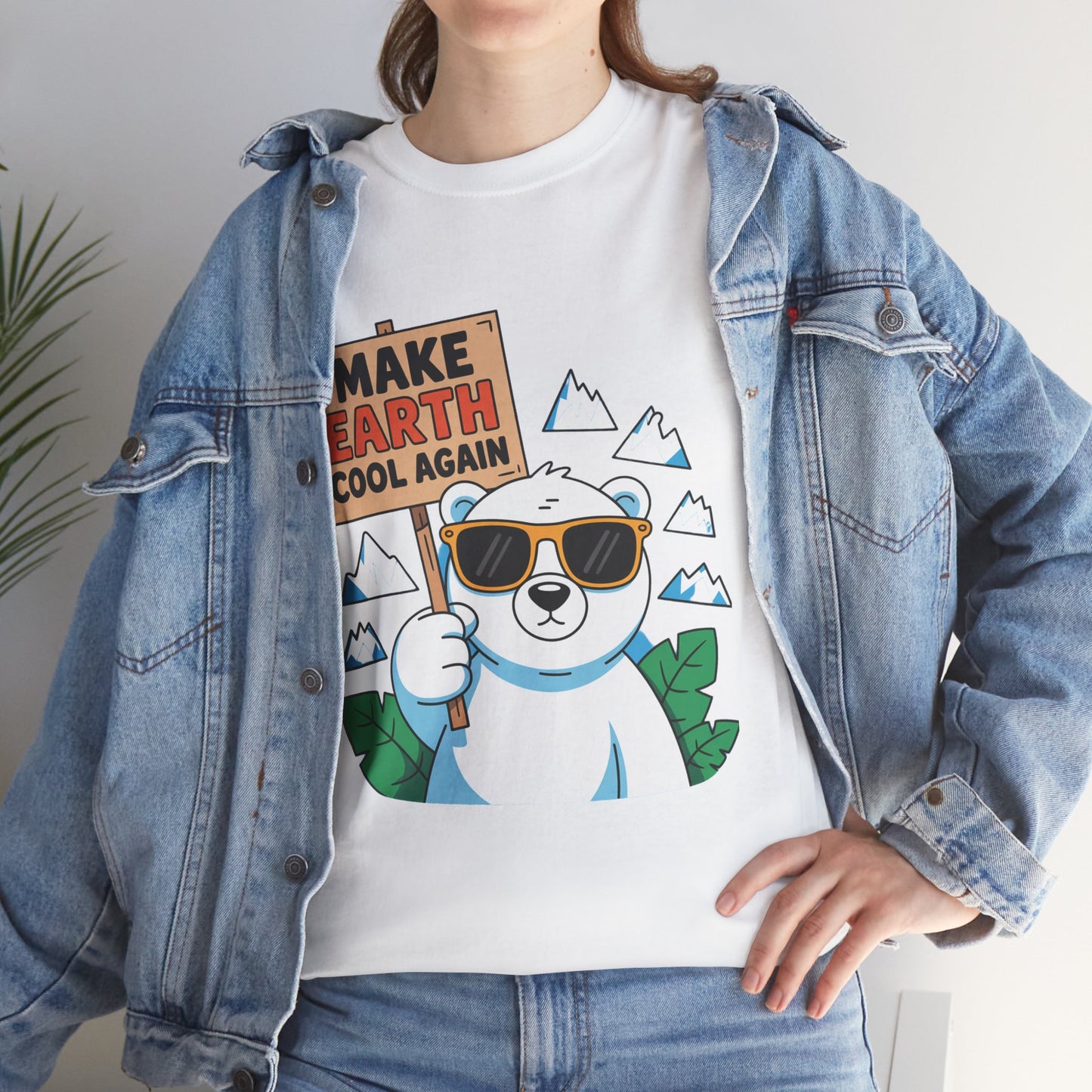 Make Earth Cool Again Climate Action T-Shirt – Unisex Environmental Awareness Tee