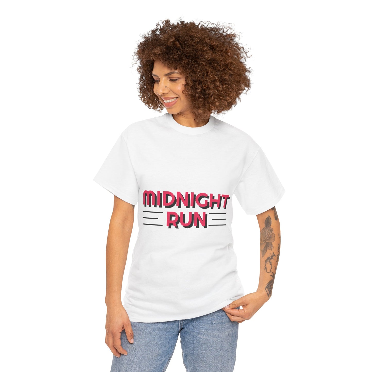 Midnight Run Unisex Retro Running Tee – 80s Fast Food & Track Style Shirt