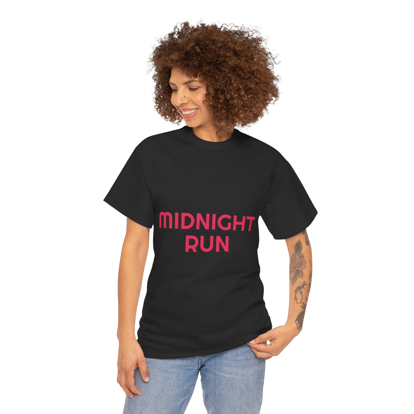 Midnight Run Unisex Retro Running Tee – 80s Fast Food & Track Style Shirt