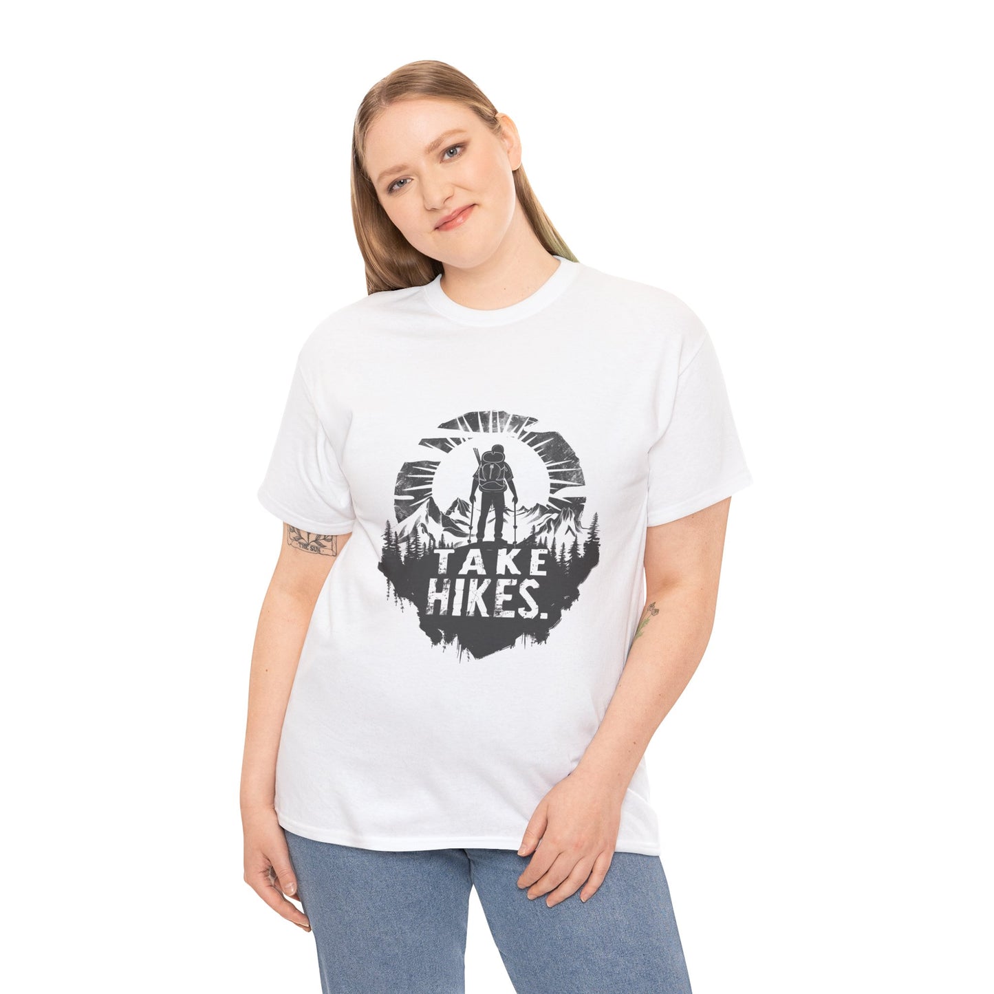 Take Hikes Unisex Hiking Tee – Nature Trail Graphic T-Shirt for Outdoorsy Souls
