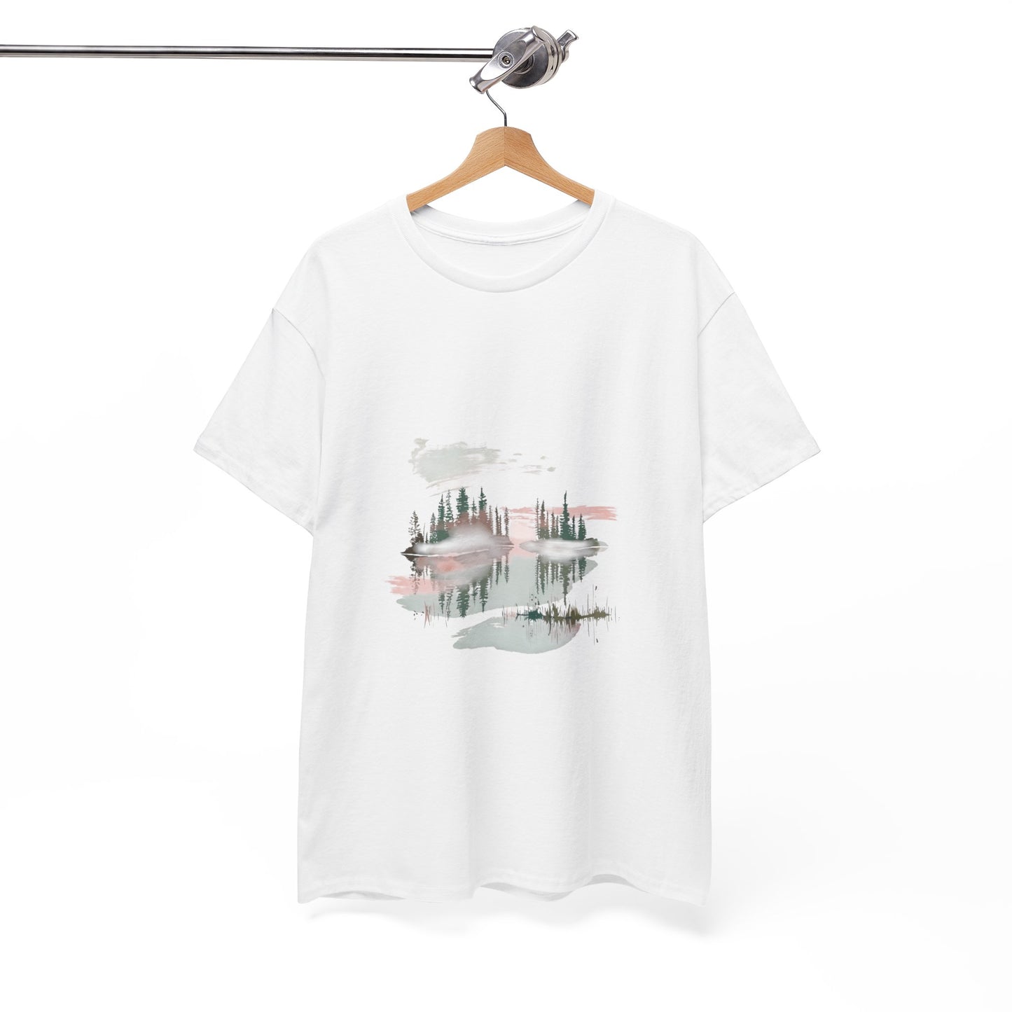Moody Forest Mornings Unisex Nature Tee – Forest Hiking & Camping Shirt