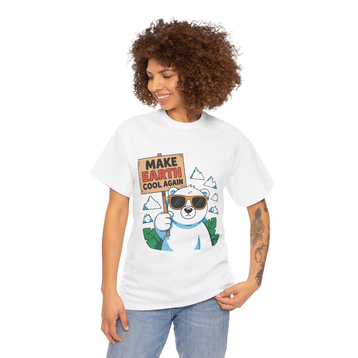Make Earth Cool Again Climate Action T-Shirt – Unisex Environmental Awareness Tee