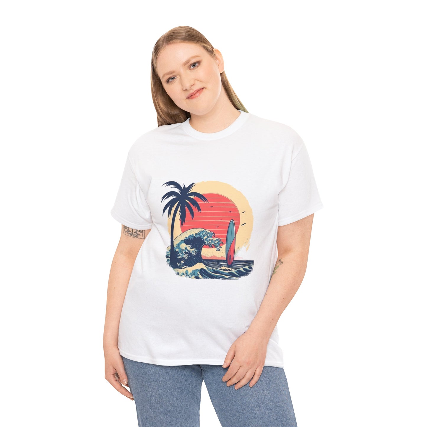 Surf Now Women's Summer Surfing T-Shirt – Beach & Ocean Vacation Tee