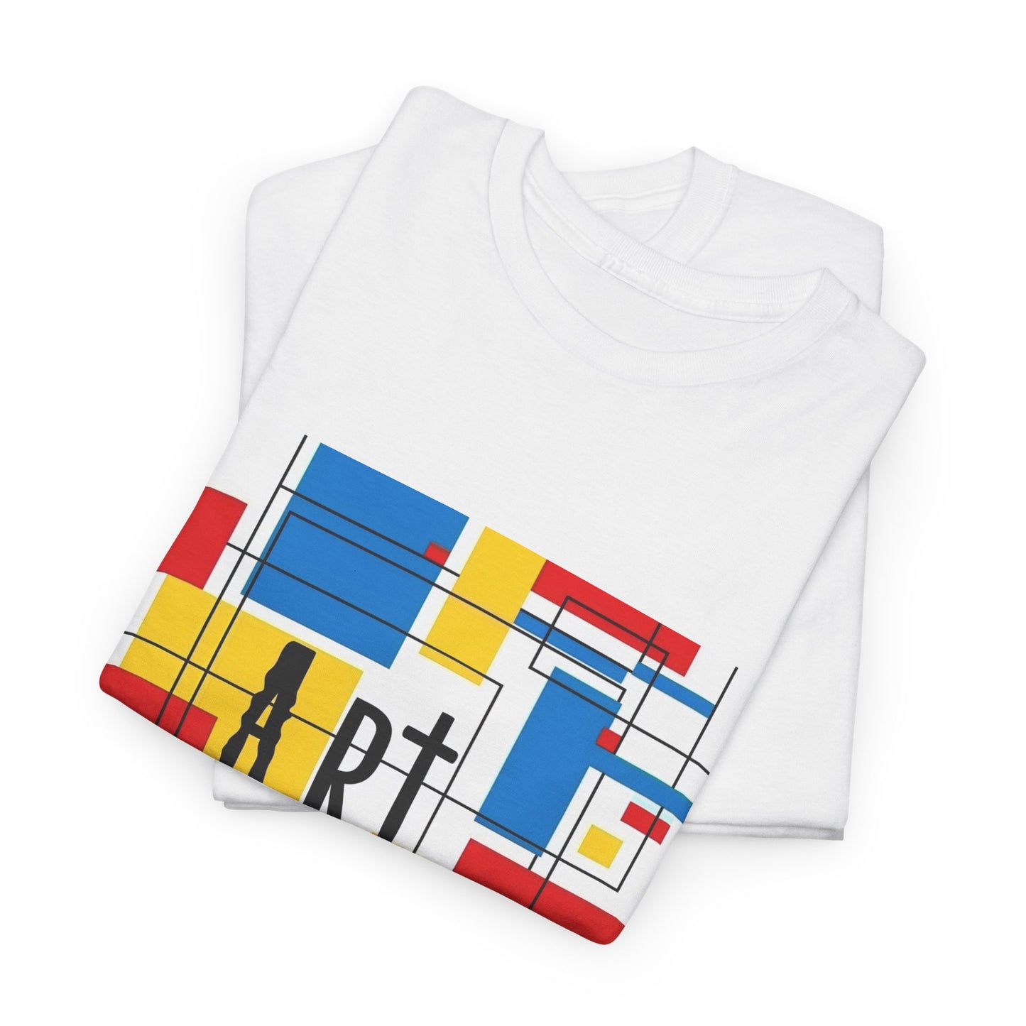 Art Rules Wearable Art Graphic Tee – Unisex Mondrian Inspired Statement Shirt