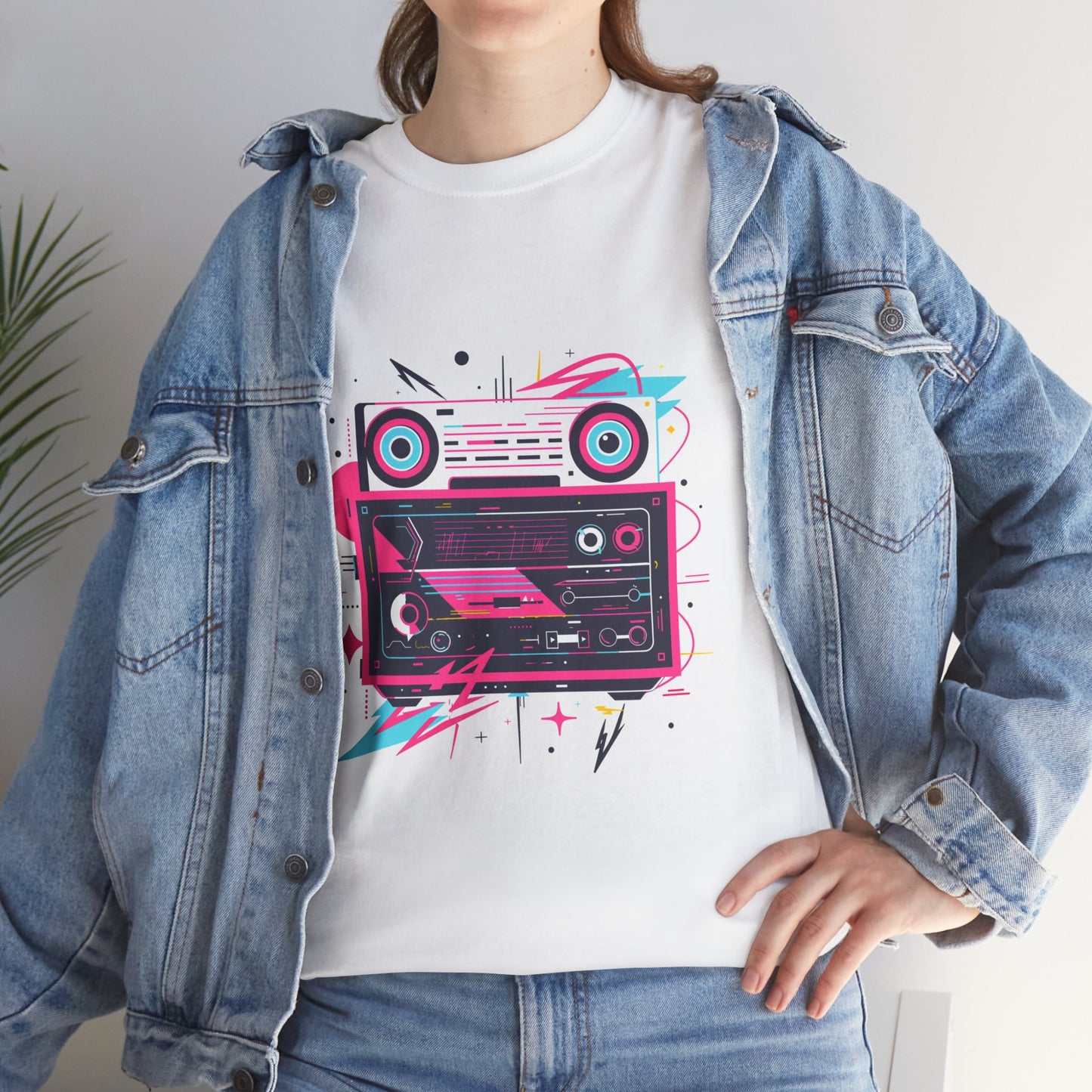 Boom Box 80s Music Lover Tee – Unisex Retro Cassette Player T-Shirt