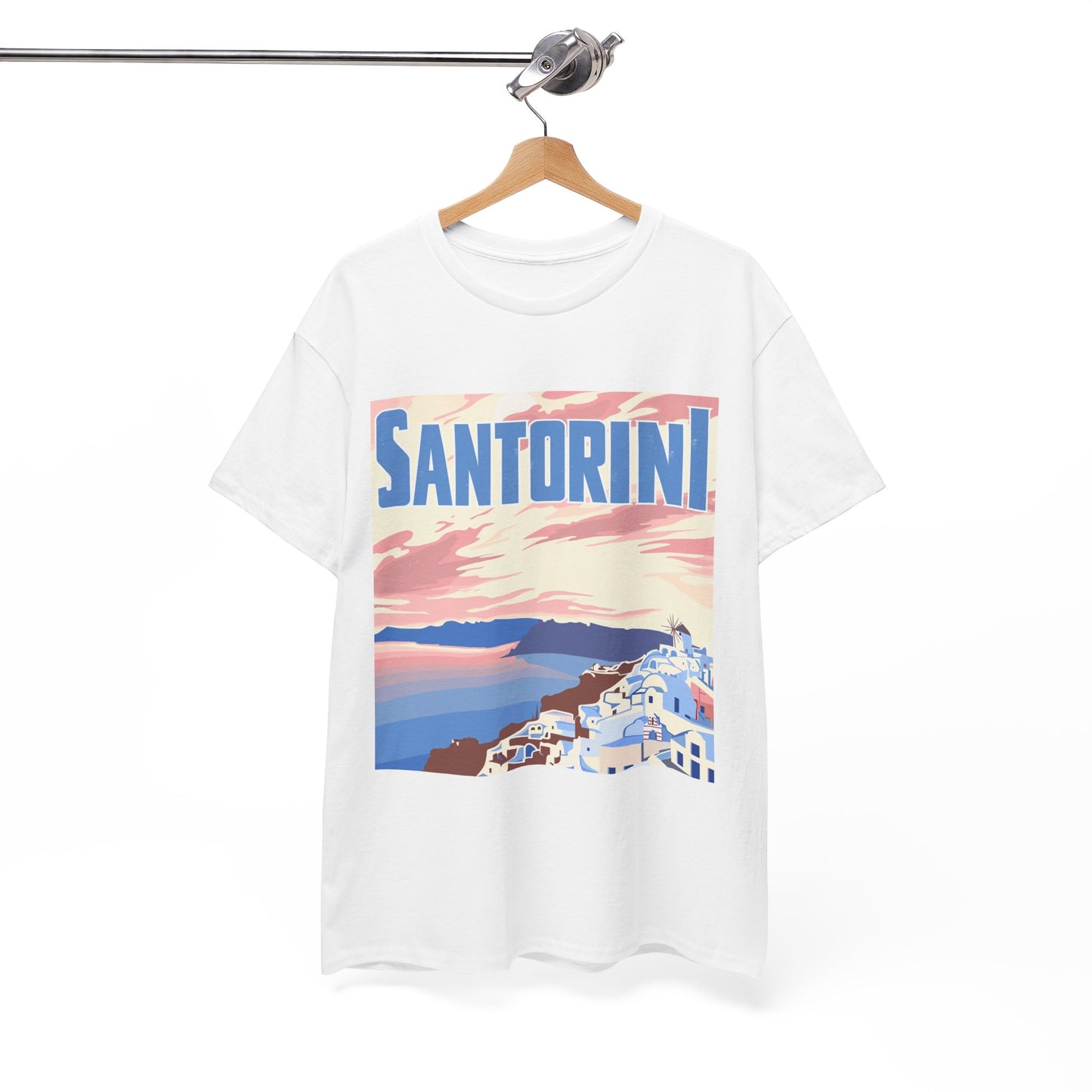 Sunset in Santorini Unisex Greece Travel T-Shirt – Urban Adventure Graphic Tee