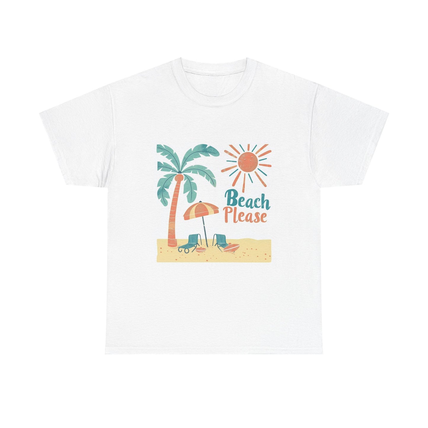 Beach Please Summer Humor Tee – Women's Ocean & Vacation T-Shirt
