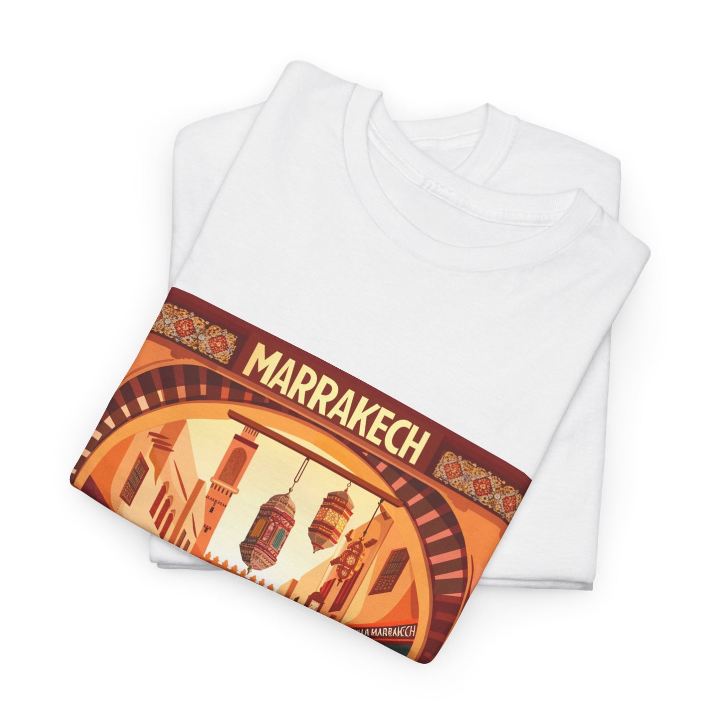 Moroccan Maze Unisex Travel T-Shirt – Morocco Cityscape Graphic Tee