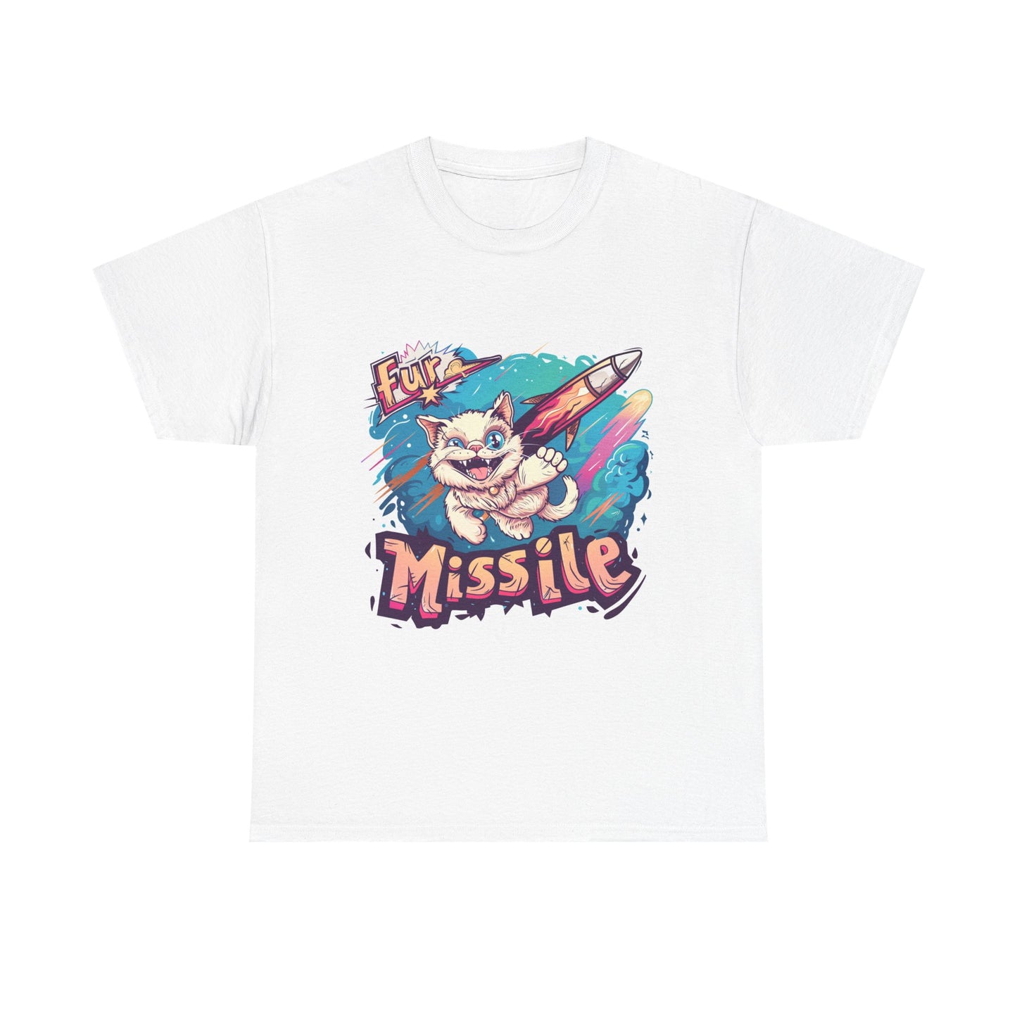 Fur Missile Unisex Cat Owner Tee – Funny Cat Zoomies Graphic T-Shirt