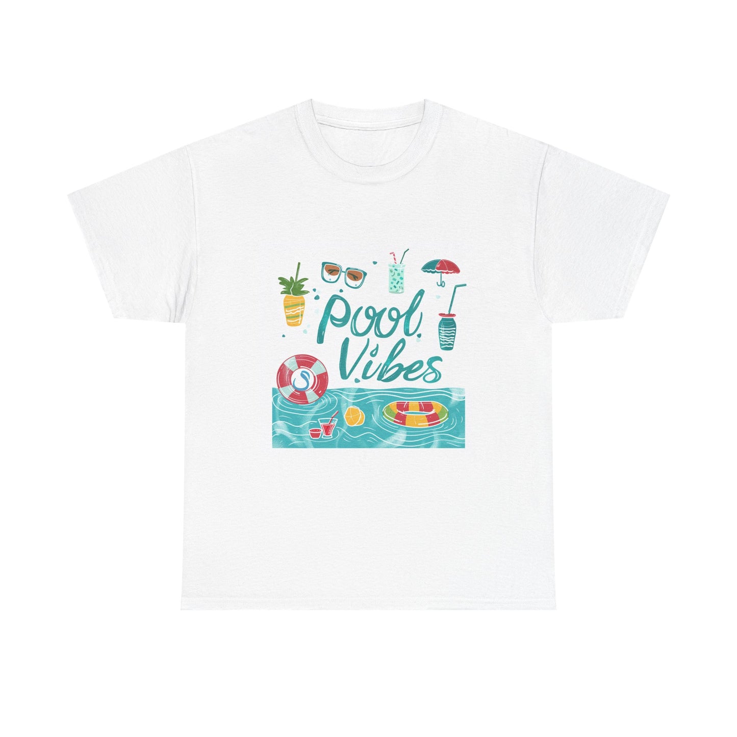 Pool Vibes Women's Summer Vacation Tee – Relaxed Beach & Poolside Shirt