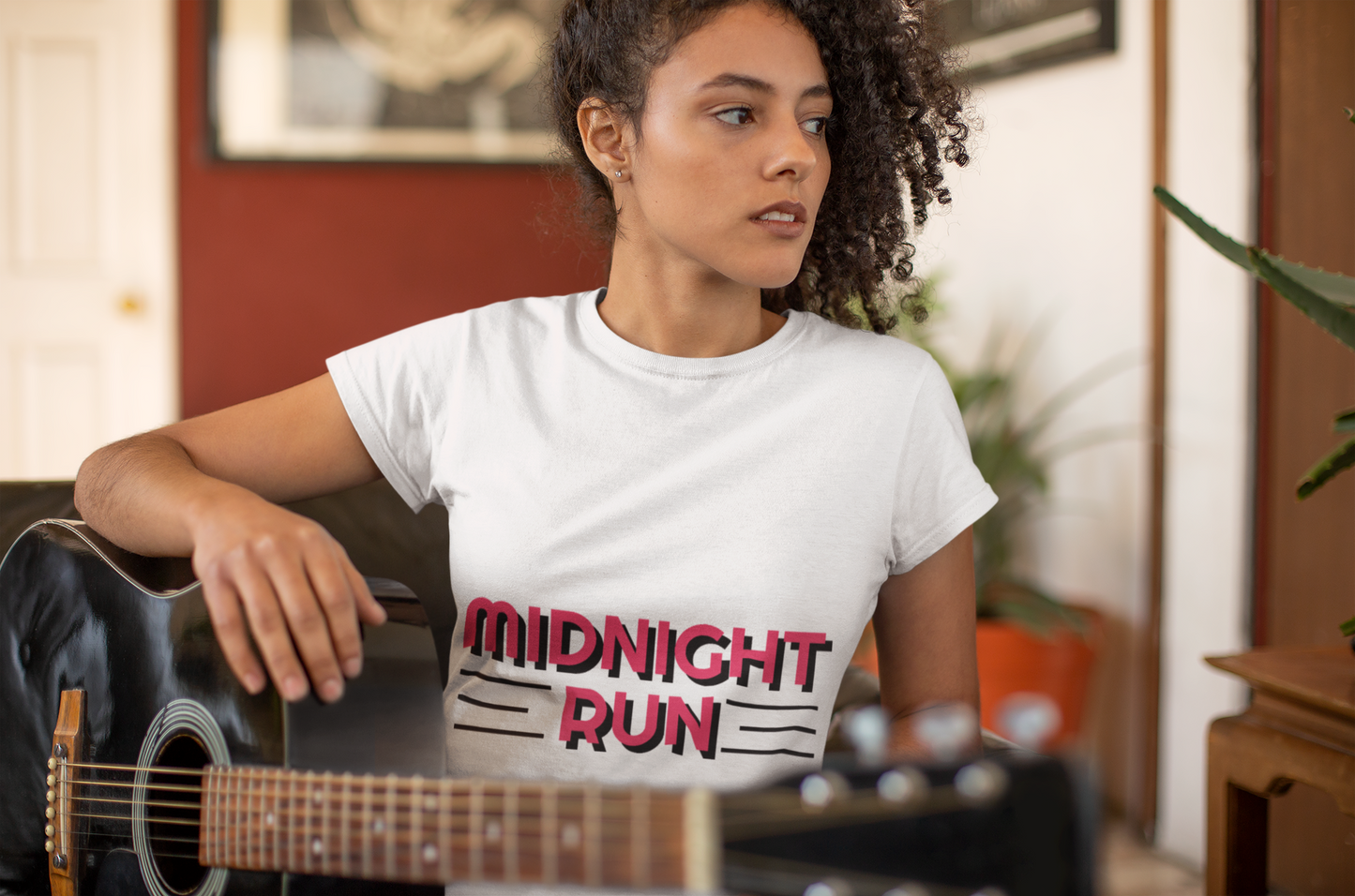 Midnight Run Unisex Retro Running Tee – 80s Fast Food & Track Style Shirt