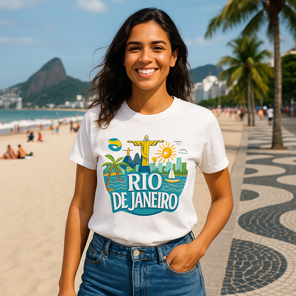 Welcome to Rio Unisex Brazil City T-Shirt – Tropical Travel Graphic Tee