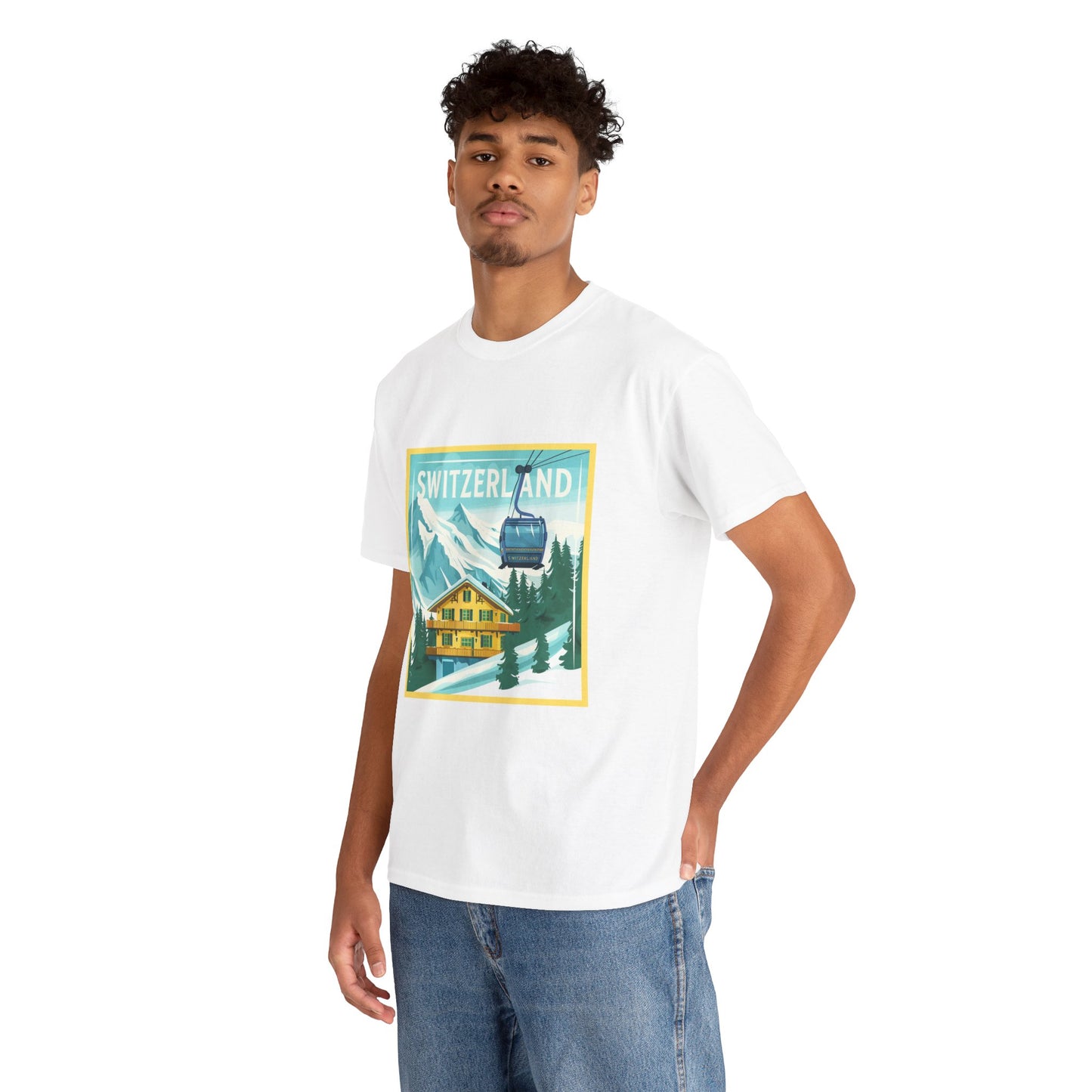 Swiss Air Travel-Inspired T-Shirt – Unisex Switzerland City Adventure Tee