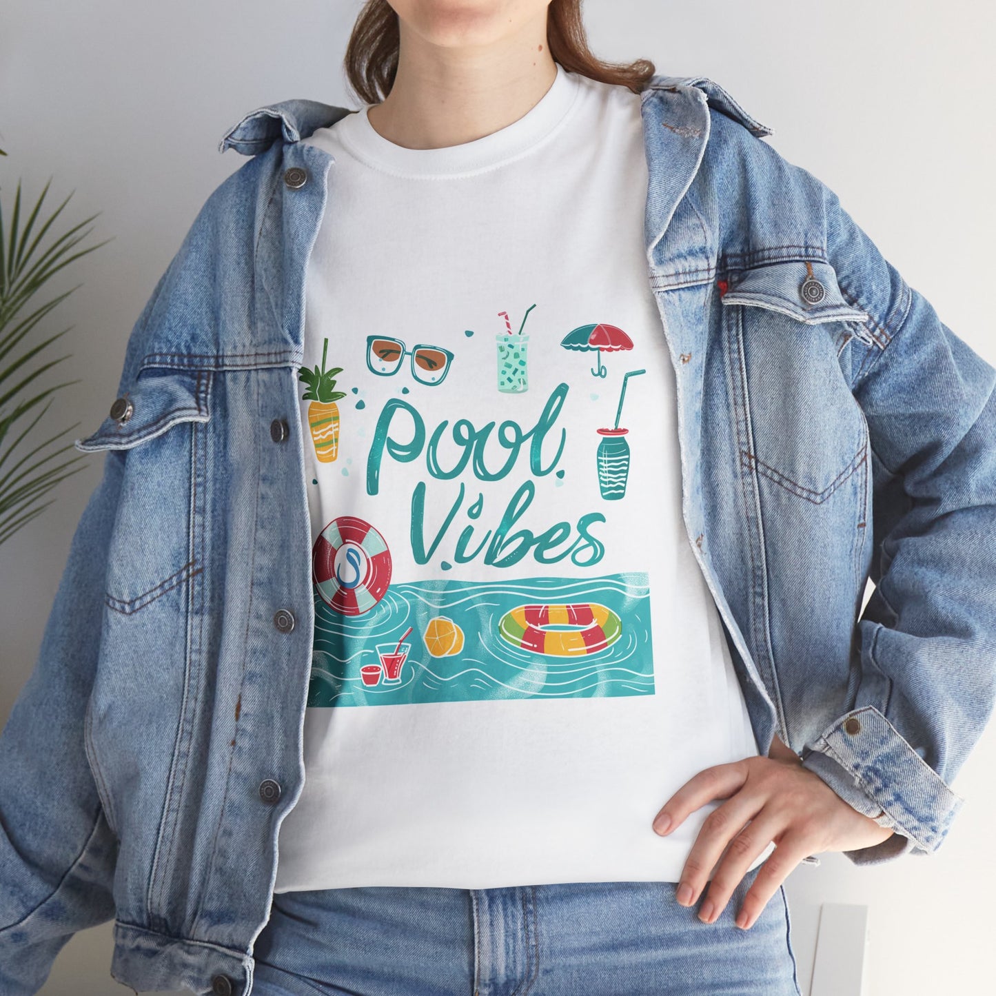 Pool Vibes Women's Summer Vacation Tee – Relaxed Beach & Poolside Shirt