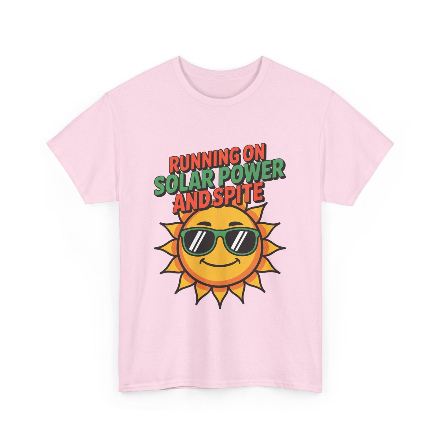 Running on Solar Power and Spite Eco Activist T-Shirt – Unisex Climate Change Tee