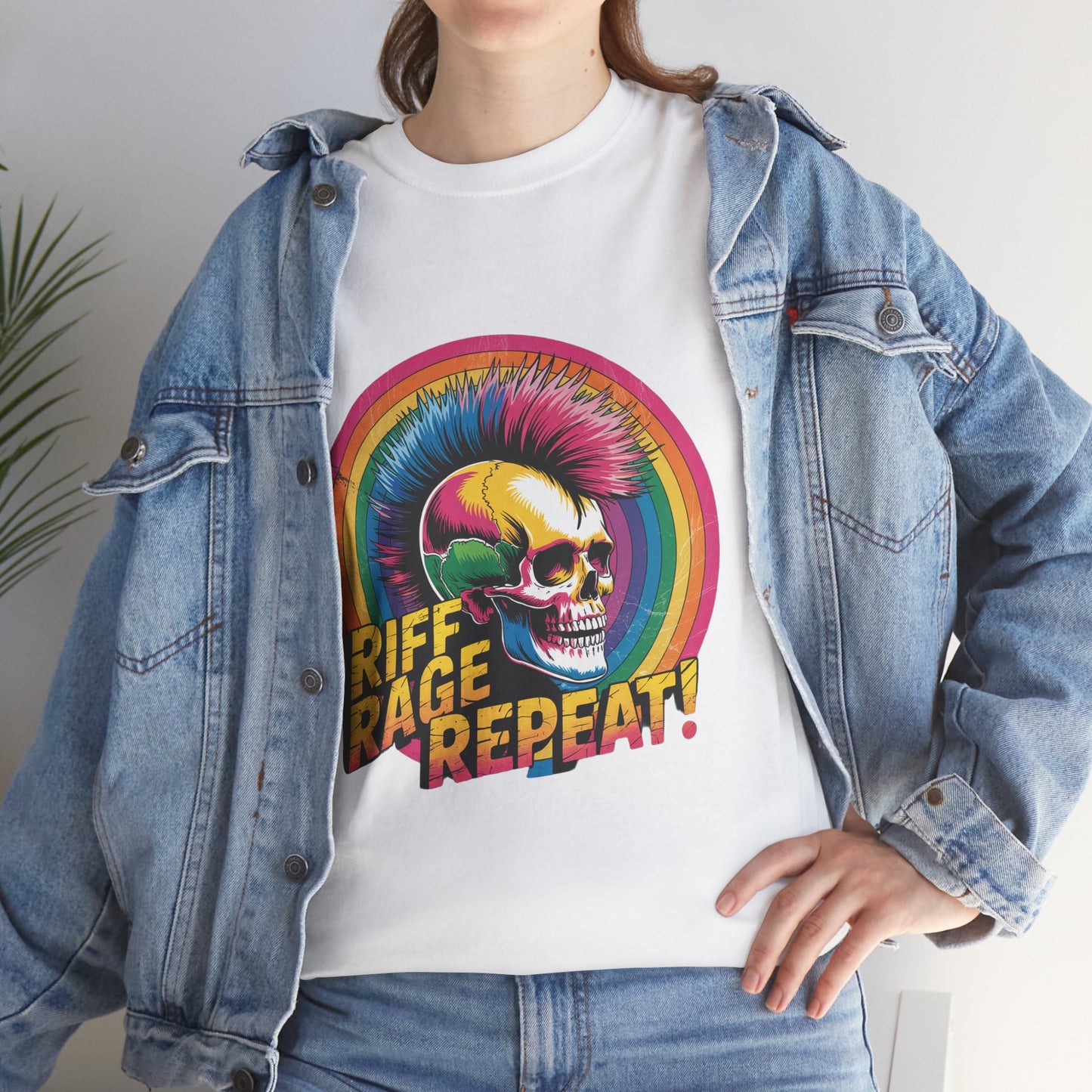 Riff, Rage, Repeat Unisex Guitar T-Shirt – Rock Musician Graphic Tee
