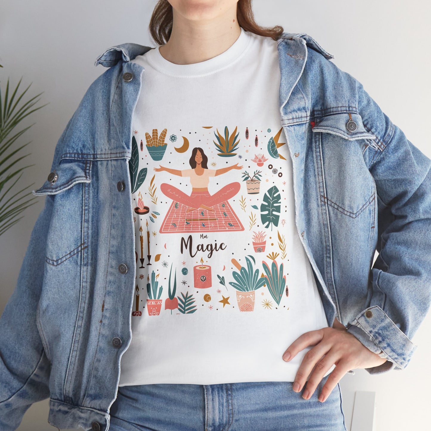 Mat Magic Yoga & Mindfulness Graphic T-Shirt – Women's Holistic Wellness Tee
