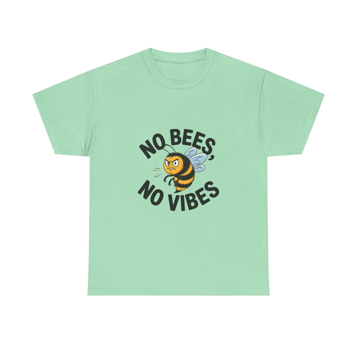 No Bees, No Vibes Unisex Environmental T-Shirt – Save the Bees Climate Tee