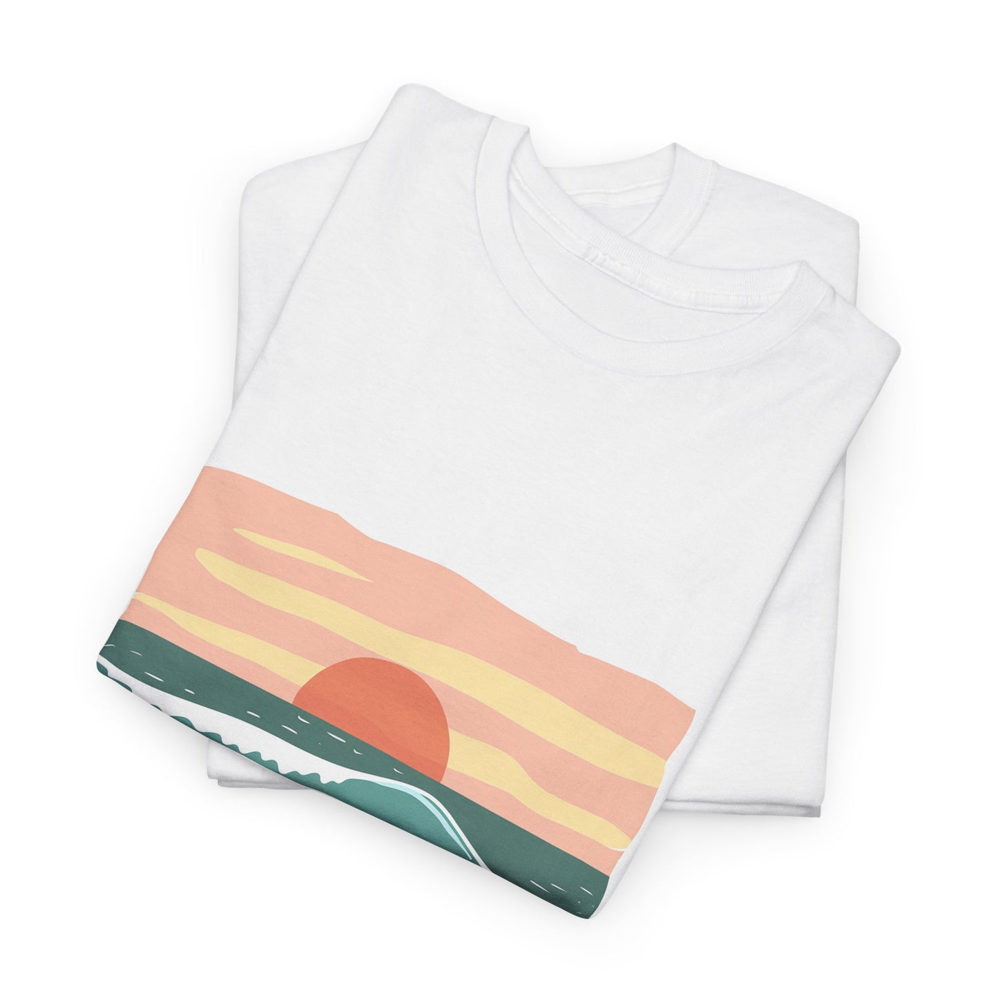 Peace Comes in Waves Nature Tee – Unisex Beach & Camping Graphic T-Shirt