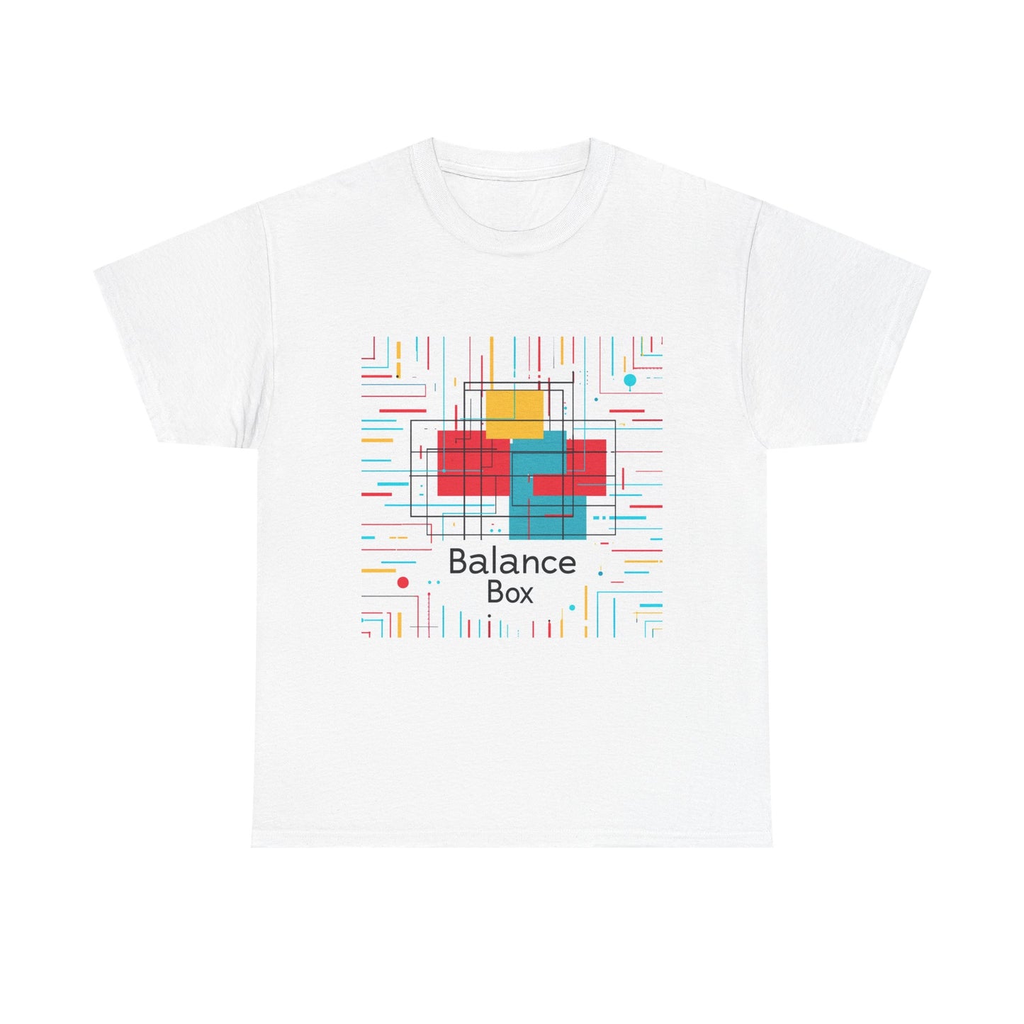 Balance Box Unisex Art-Inspired T-Shirt – Modernist Mondrian Graphic Tee