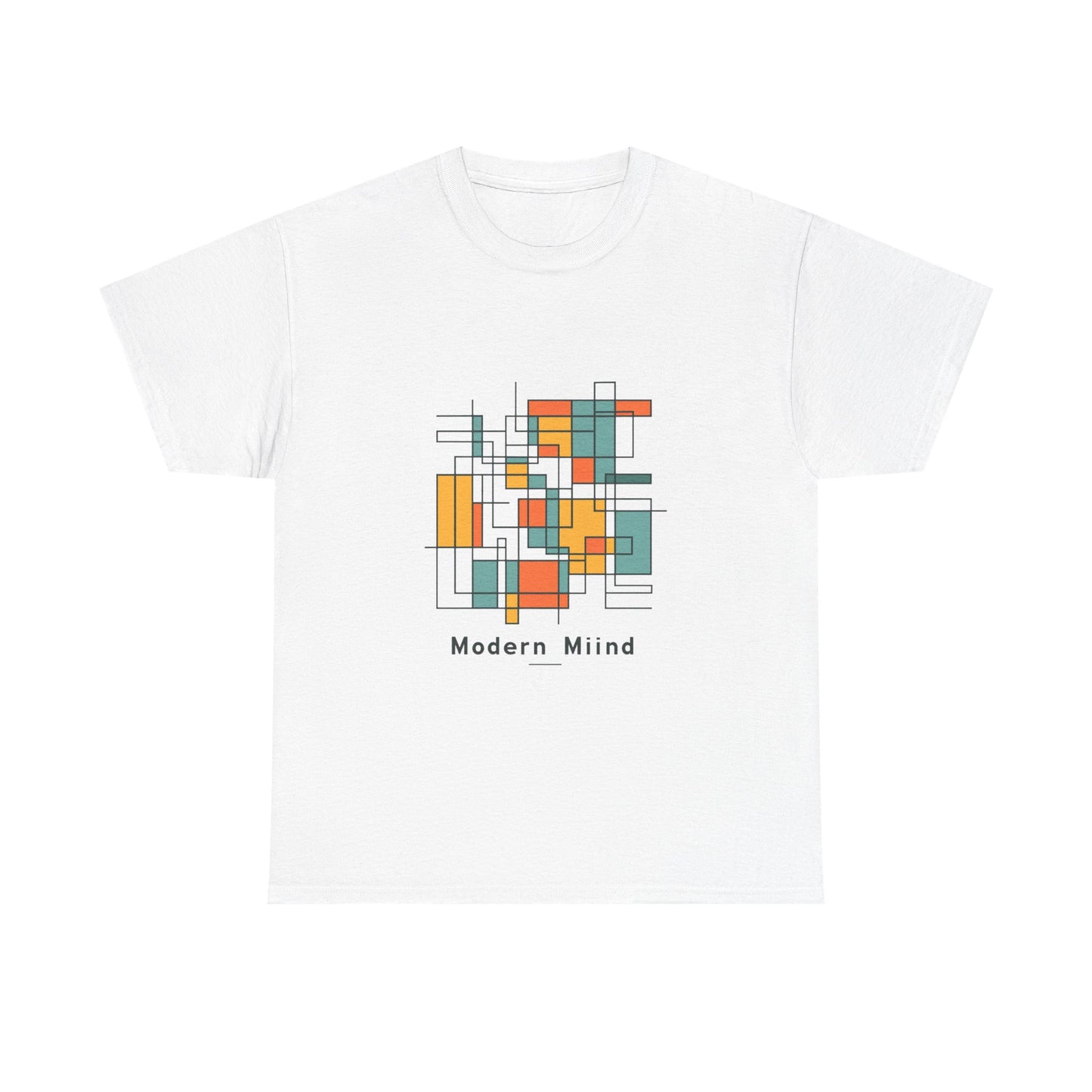 Modern Mind Unisex Art Tee – Mondrian-Inspired Wearable Art Graphic T-Shirt