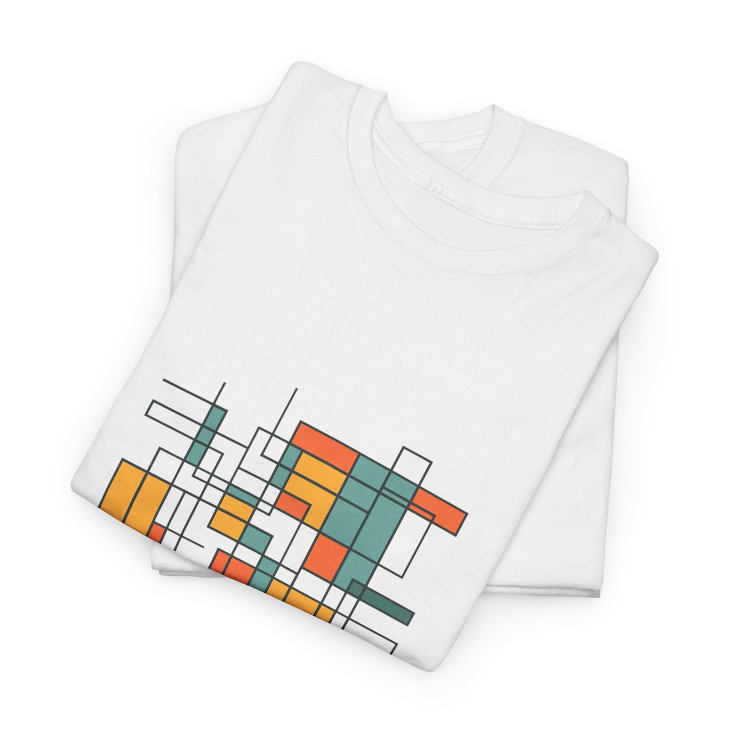 Modern Mind Unisex Art Tee – Mondrian-Inspired Wearable Art Graphic T-Shirt
