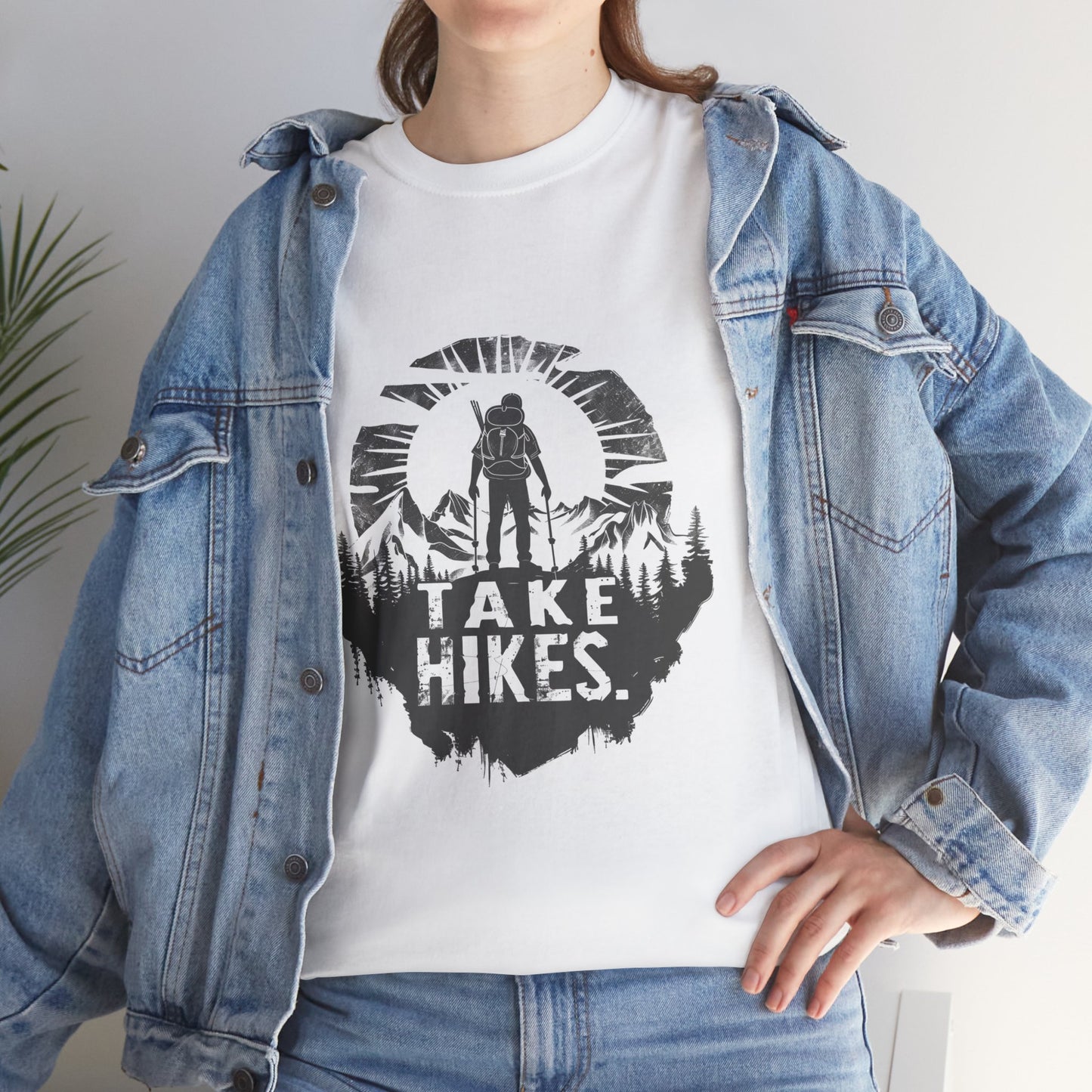 Take Hikes Unisex Hiking Tee – Nature Trail Graphic T-Shirt for Outdoorsy Souls