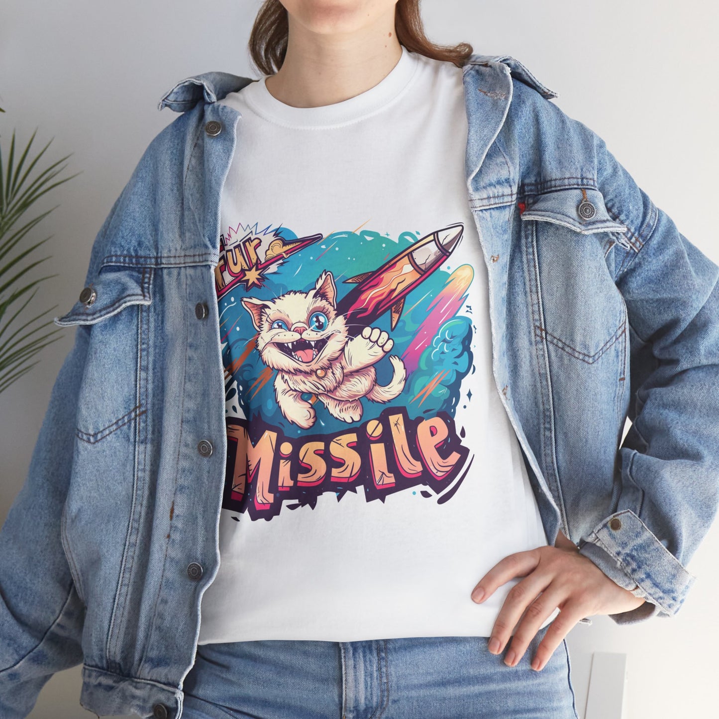 Fur Missile Unisex Cat Owner Tee – Funny Cat Zoomies Graphic T-Shirt