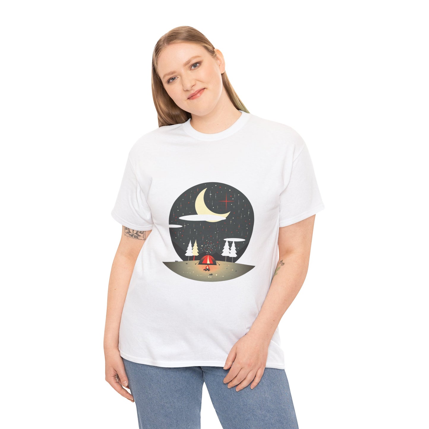 Campfires & Constellations Camping Tee – Unisex Stargazing & Nature Shirt