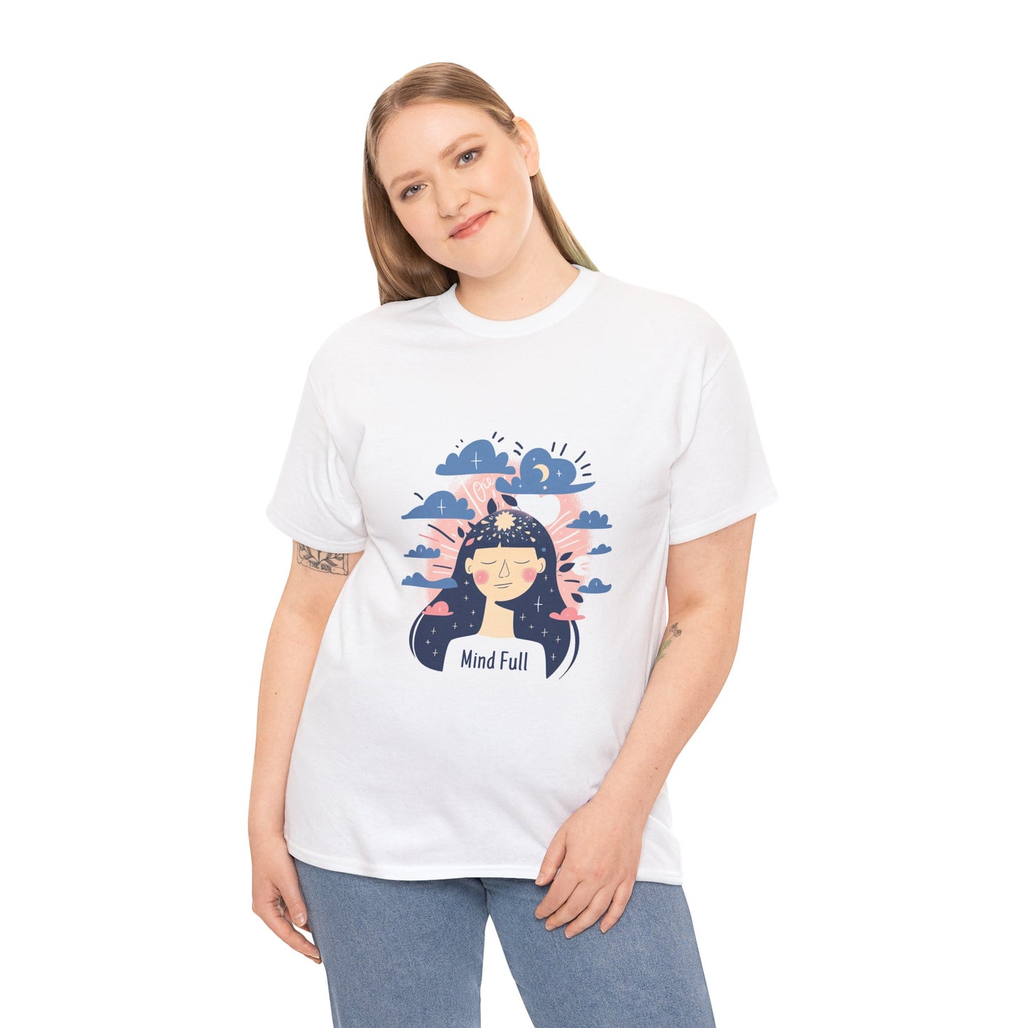 Mind Full Mindfulness Humor Tee – Women's Yoga & Mental Health T-Shirt