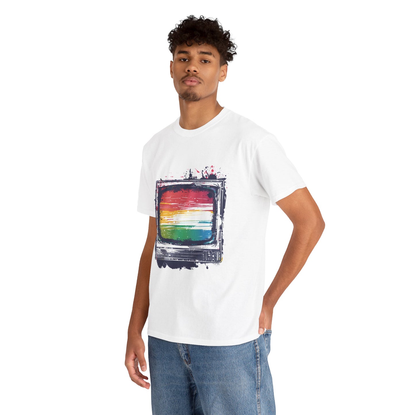 Glitch Pop Unisex Retro Wave T-Shirt – 80s Aesthetic Glitch Art Tee