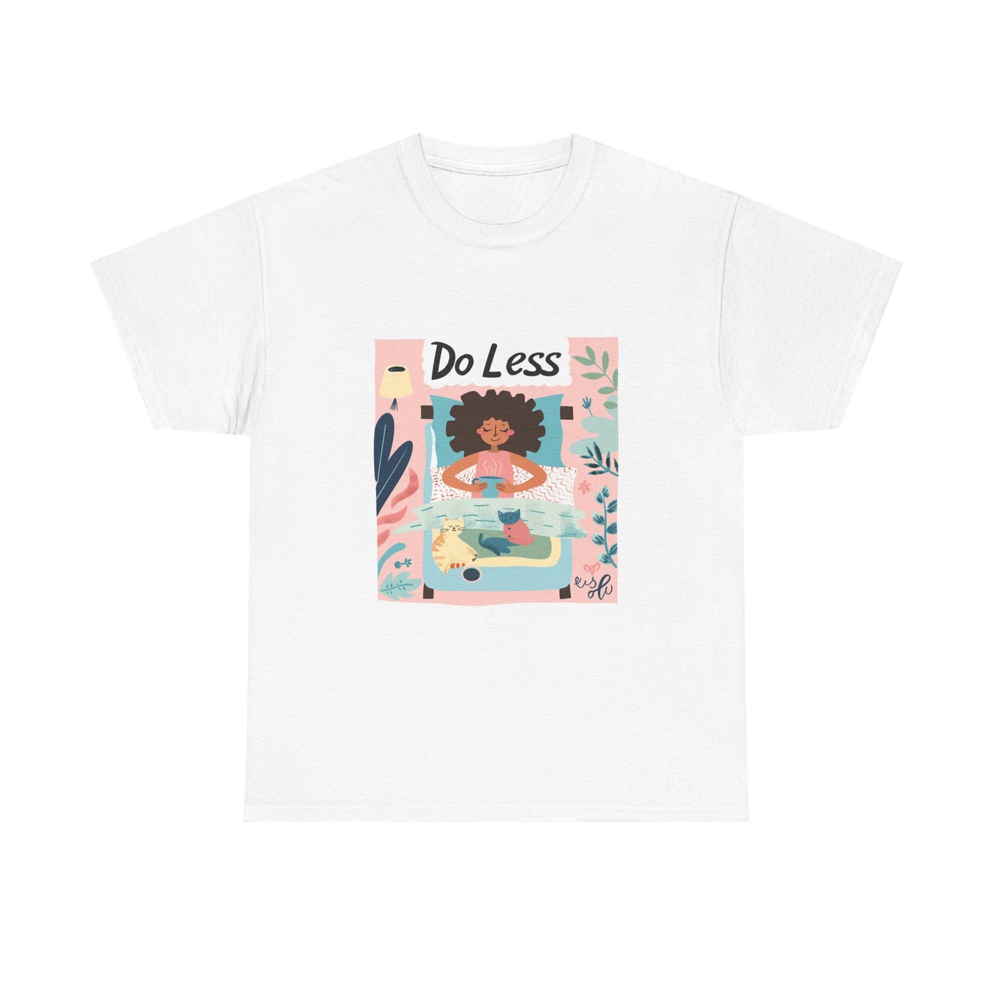 Do Less Women's Anti-Hustle Graphic Tee – Slow Living Relaxation T-Shirt