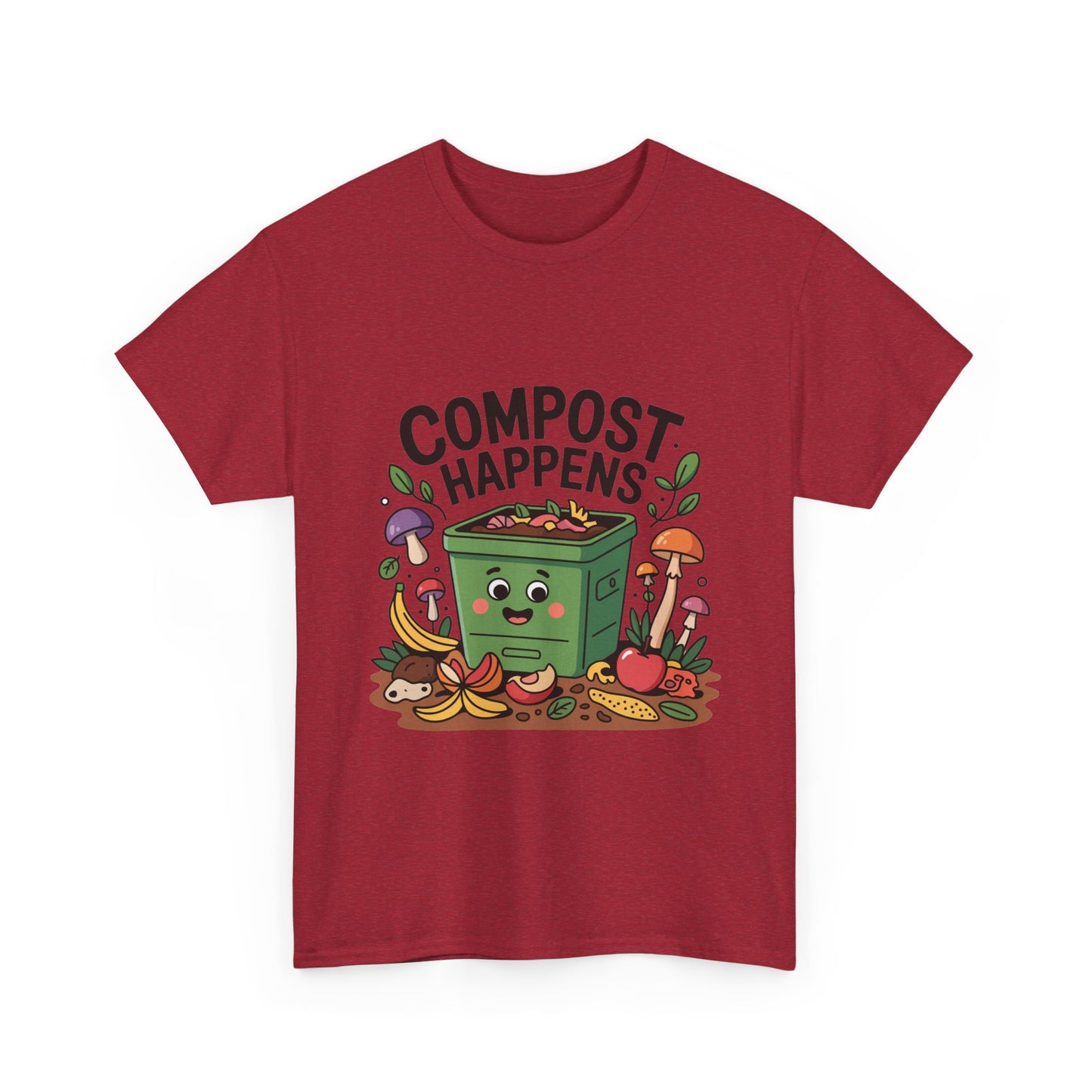 Compost Happens Funny Environmental T-Shirt – Unisex Eco-Friendly Lifestyle Tee